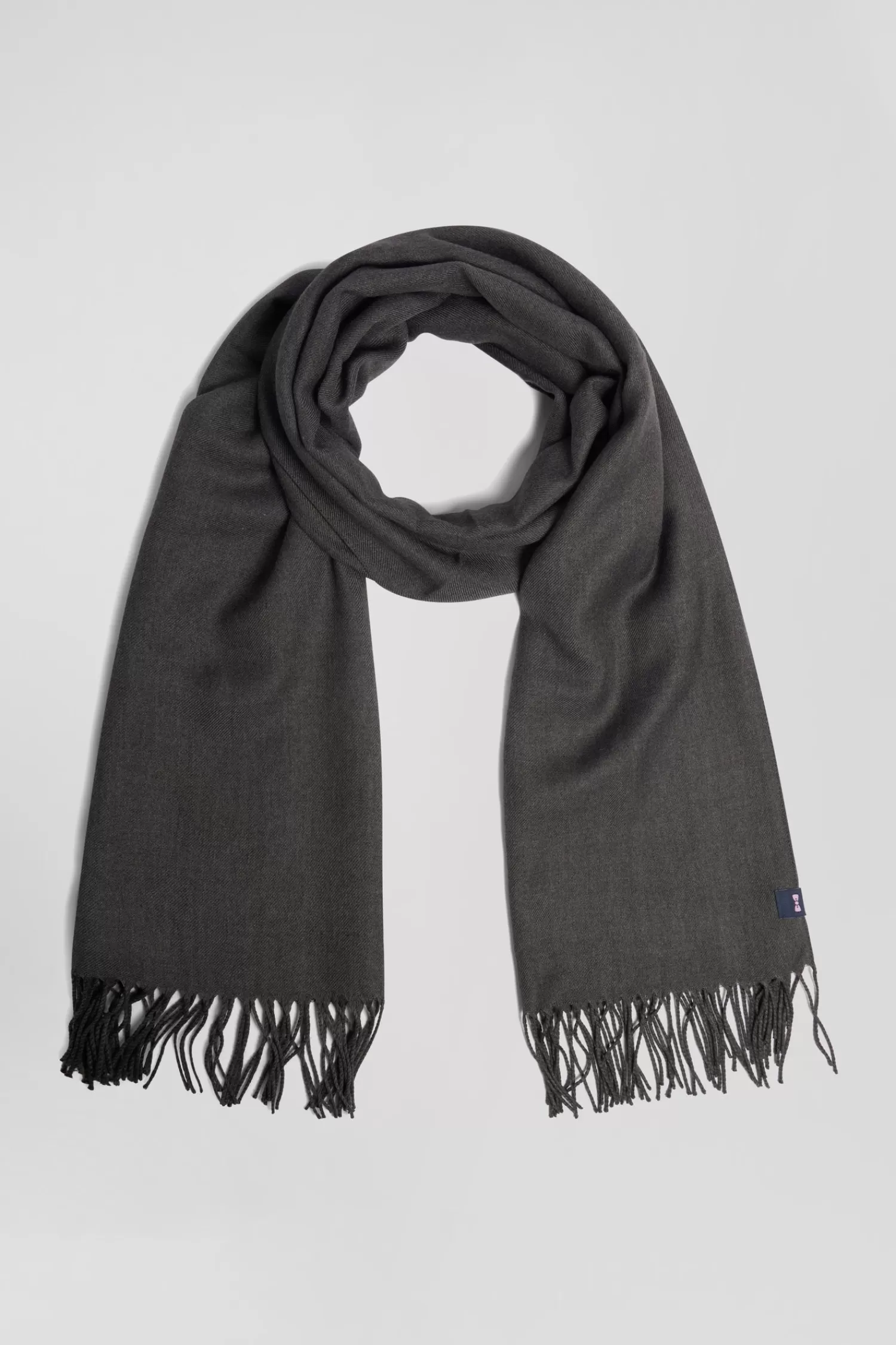 Eden Park Anthracite grey fringed plain scarf< Scarves And Wraps