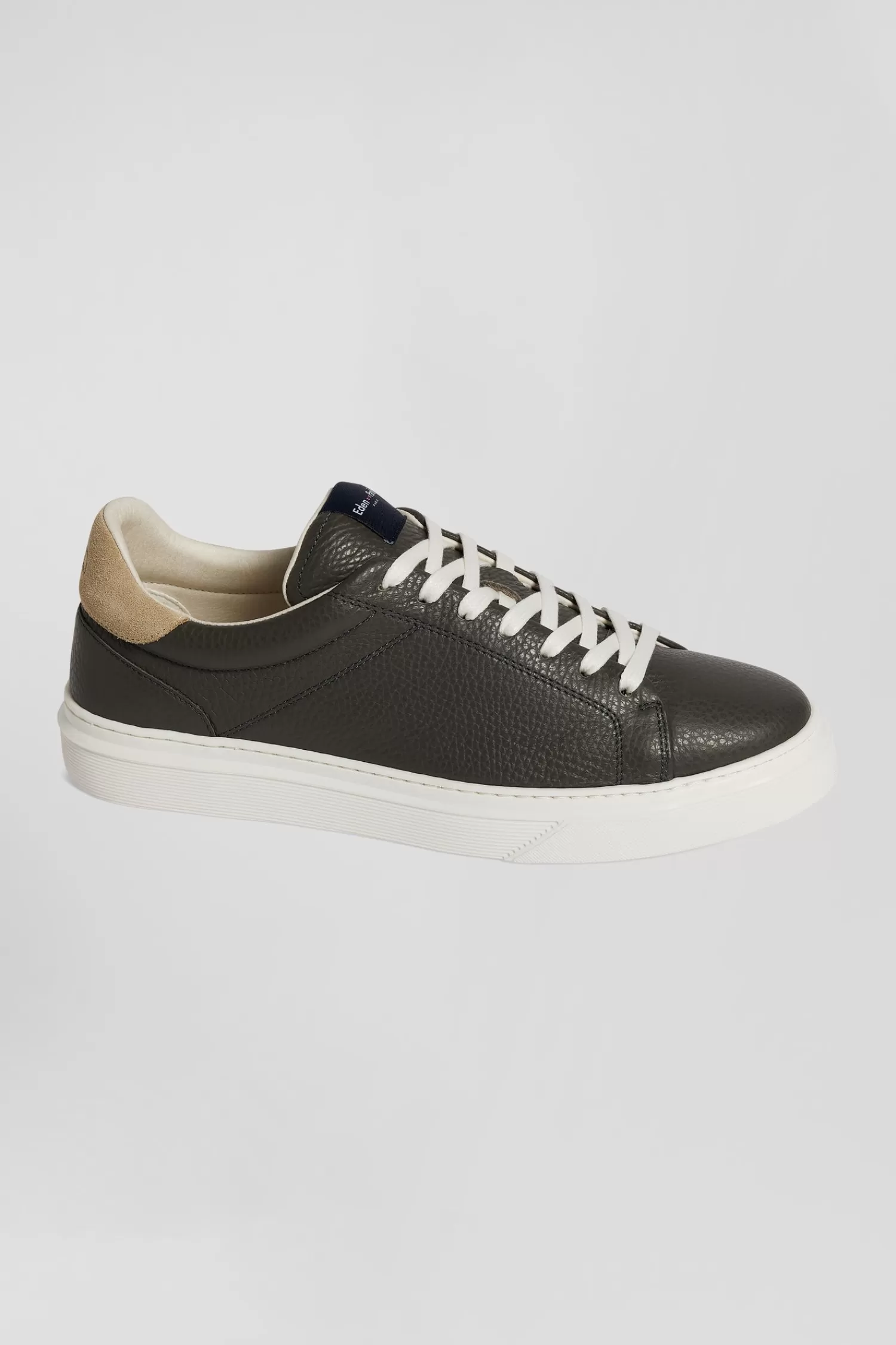 Eden Park Anthracite grey low-top leather sneakers< Sneakers