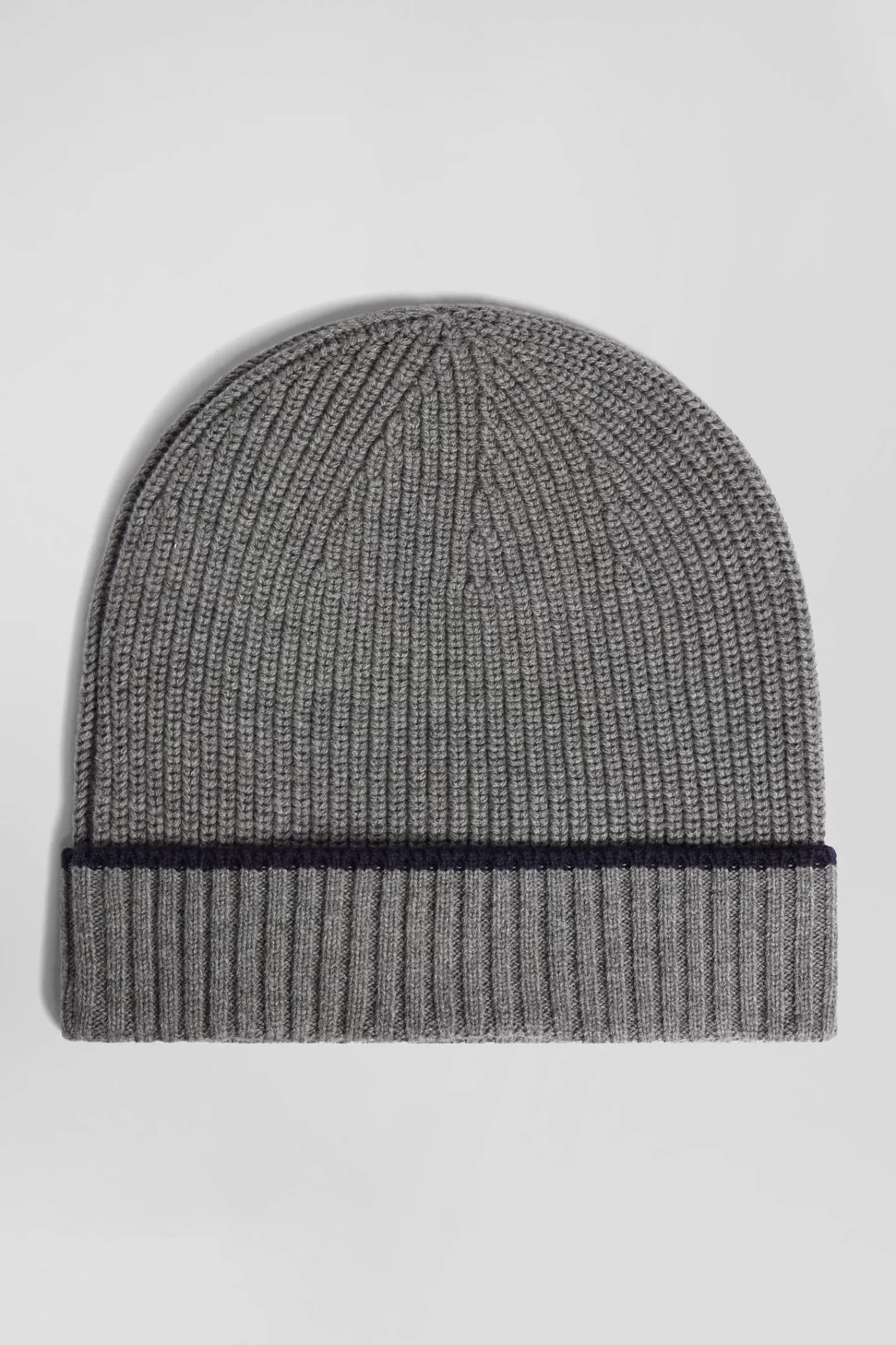 Eden Park Anthracite grey ribbed knitted beanie< Beanies