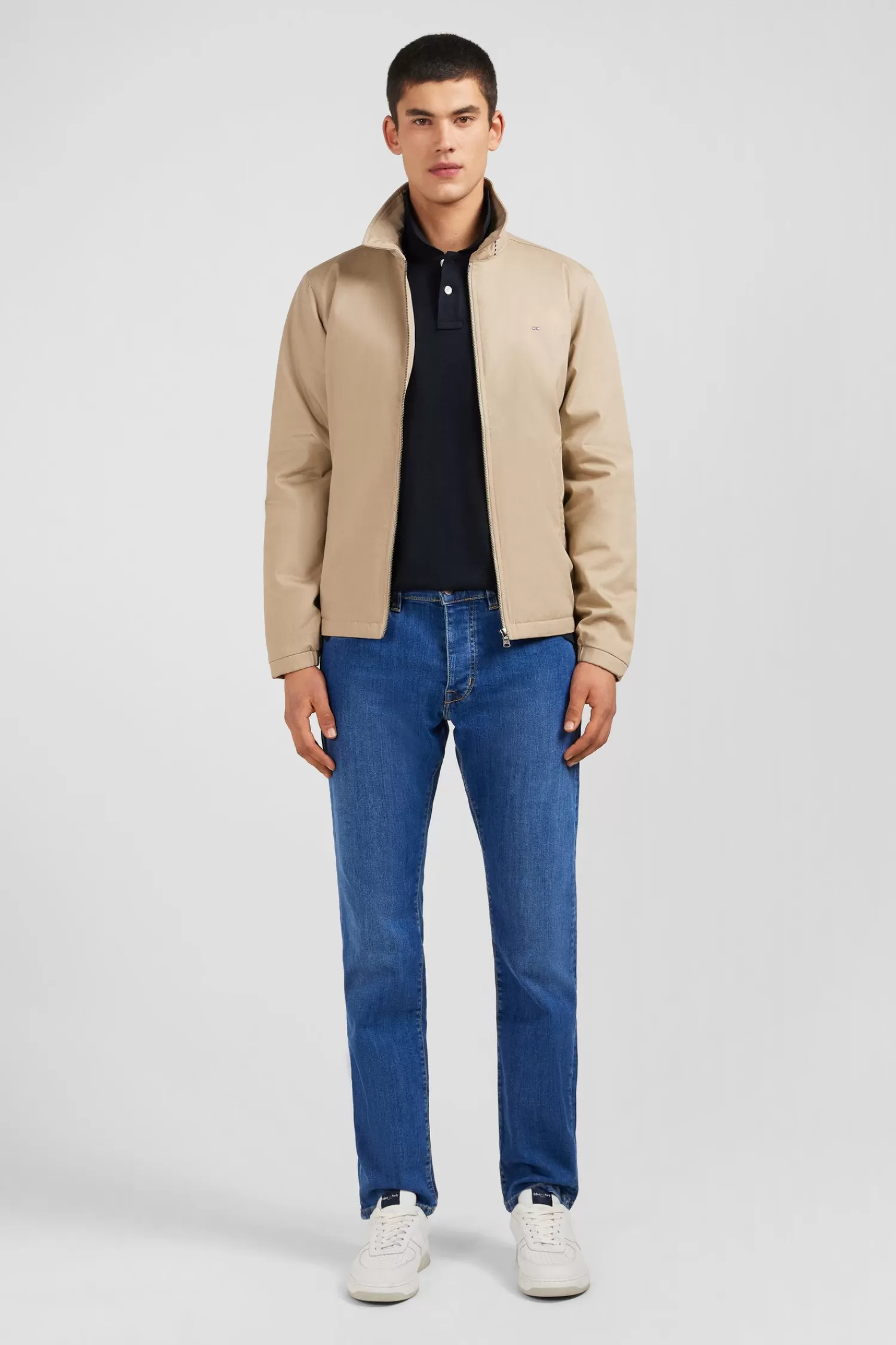 Eden Park Beige jacket in cotton gabardine< Coats And Jackets