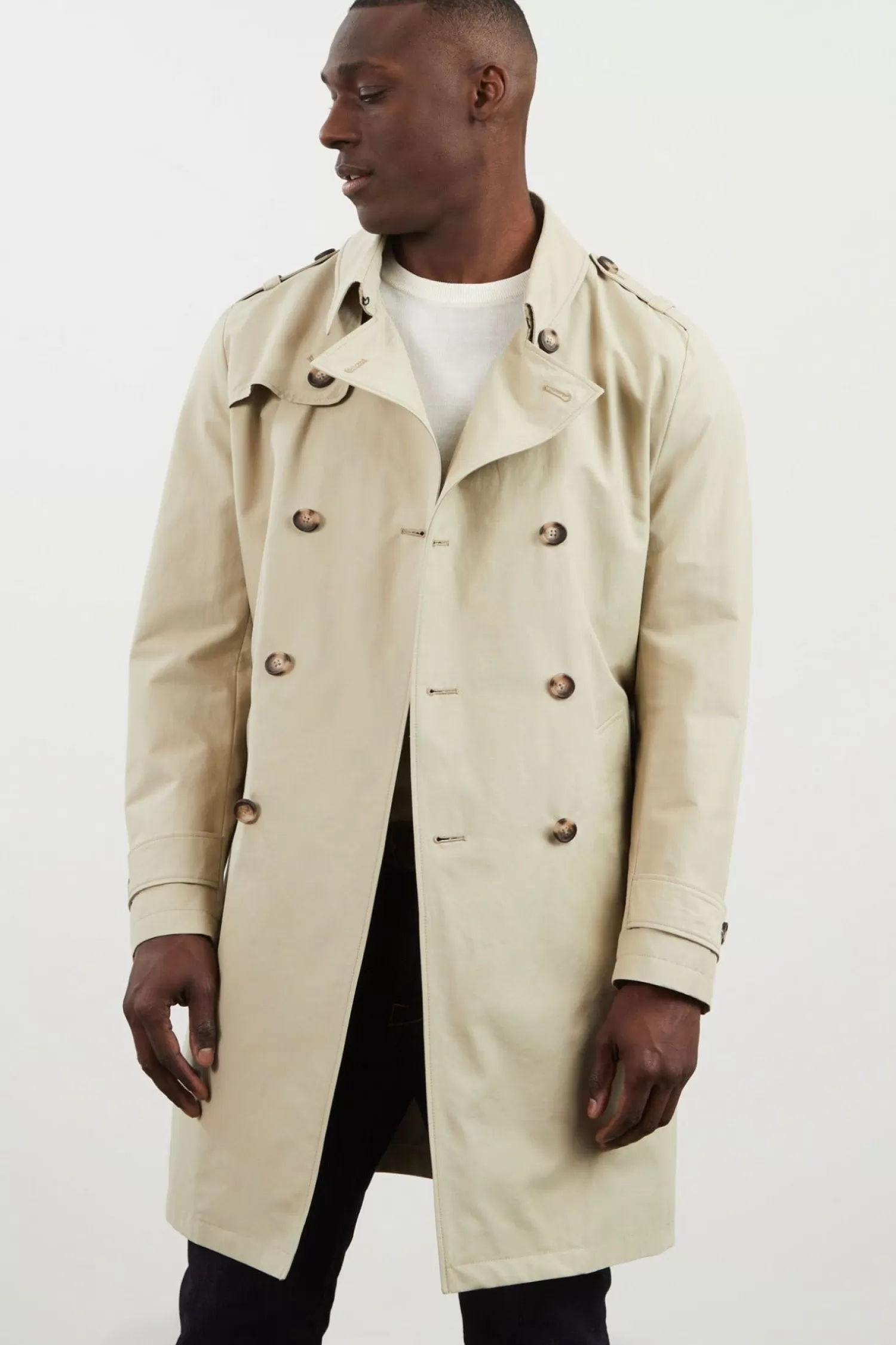 Eden Park Beige water-repellent trench coat< Coats And Jackets