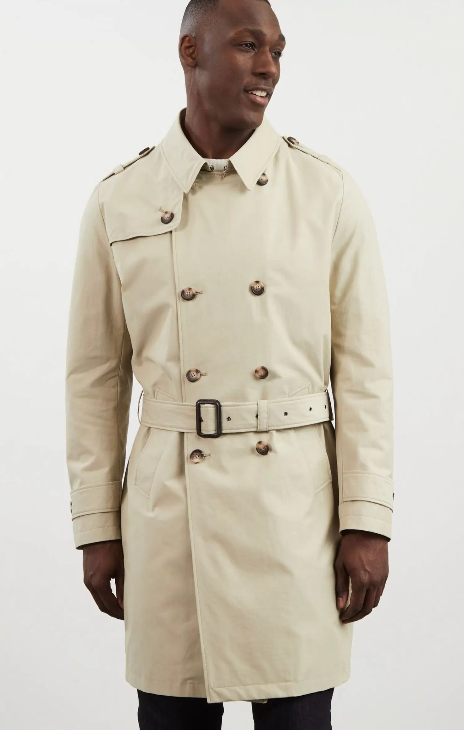 Eden Park Beige water-repellent trench coat< Coats And Jackets