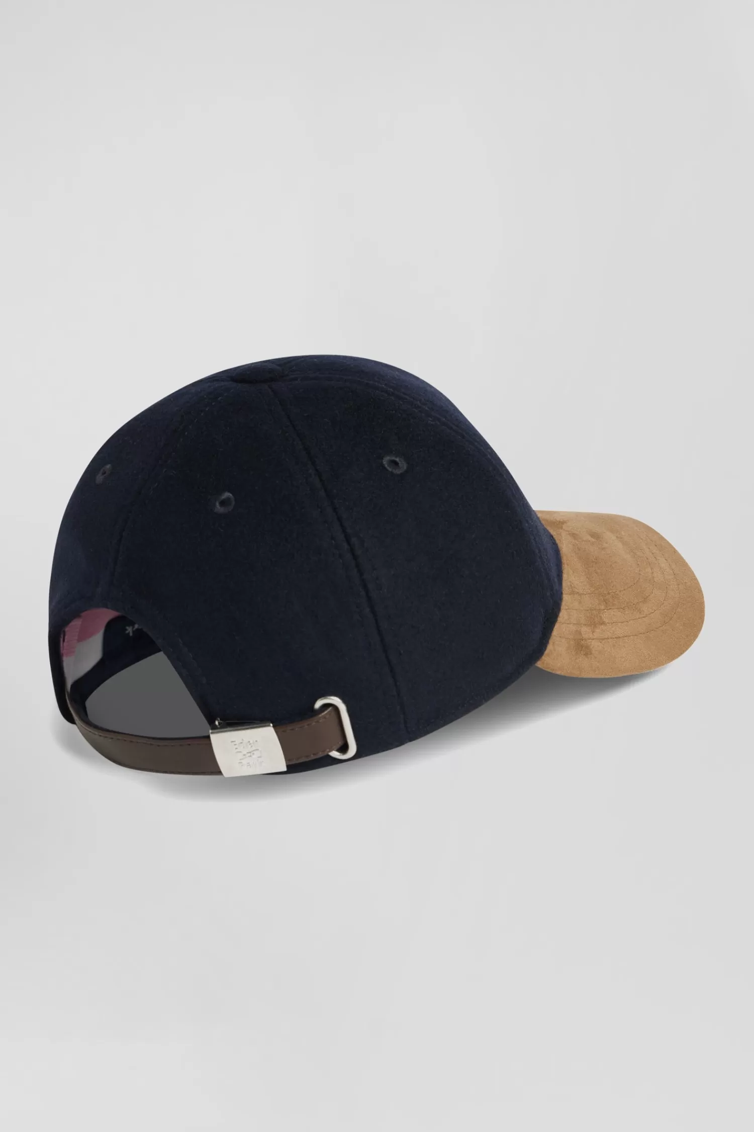 bicolour_navy_blue_and_camel_wool_blend_cap_2.webp Eden Park Bicolour navy blue and camel wool blend cap<Kids Kids