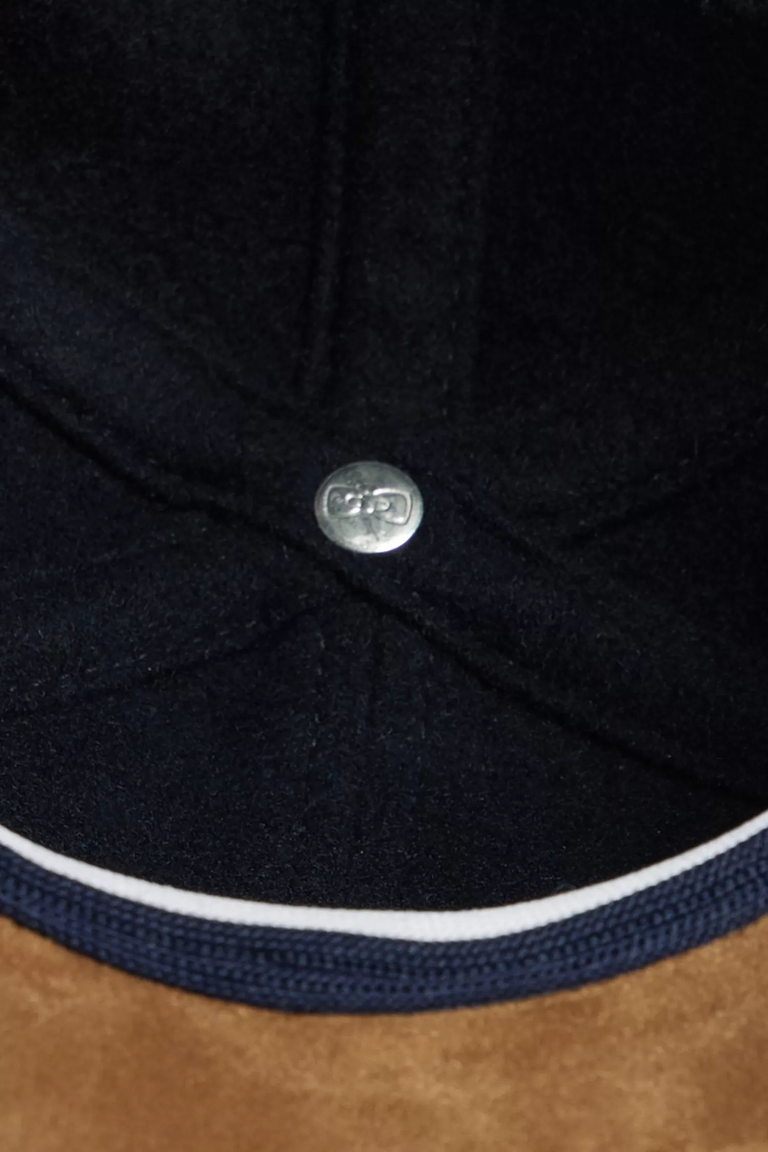 bicolour_navy_blue_and_camel_wool_blend_cap_3.webp Eden Park Bicolour navy blue and camel wool blend cap<Kids Kids