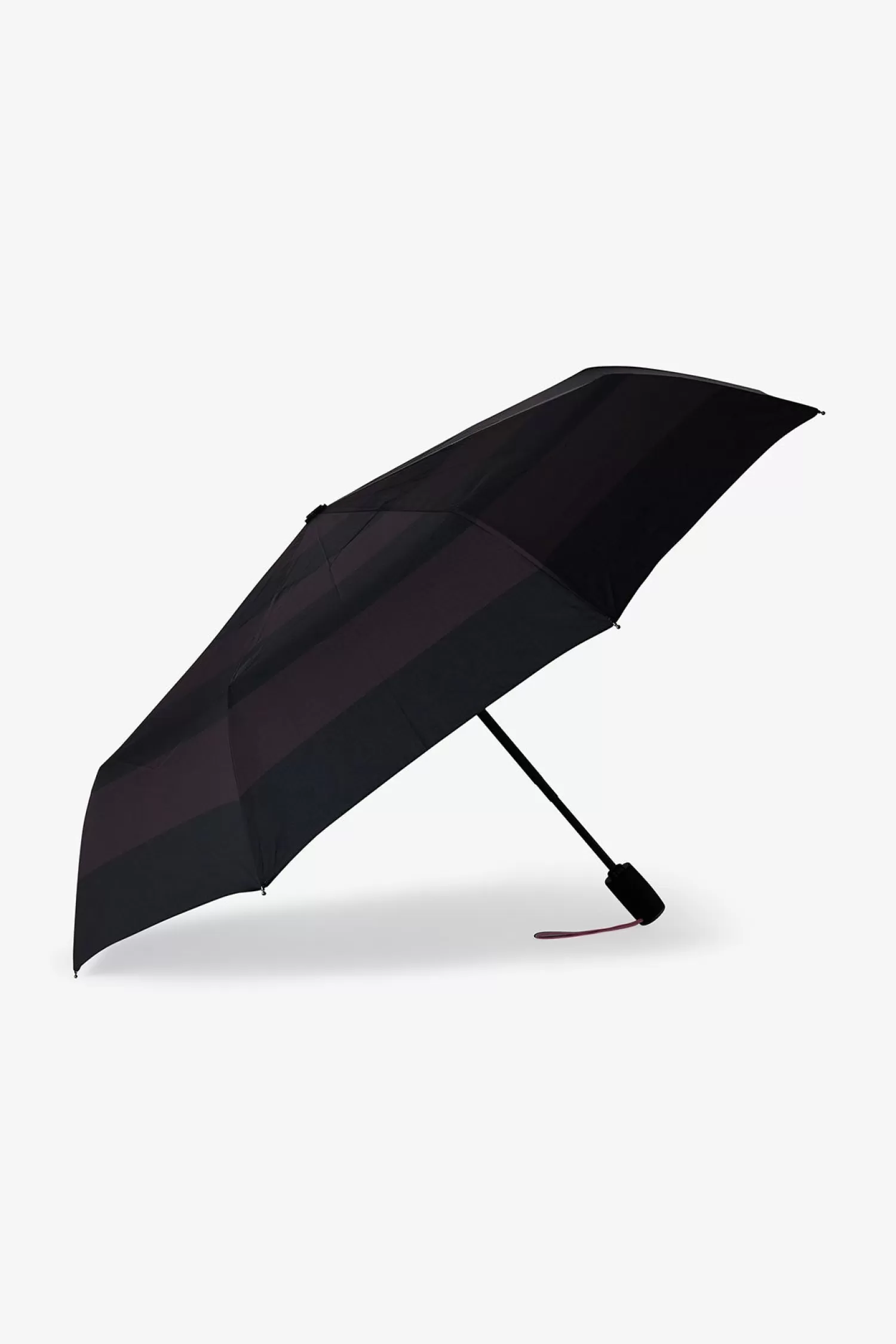 Eden Park Black folding umbrella with stripes<Women Accessories | Umbrellas