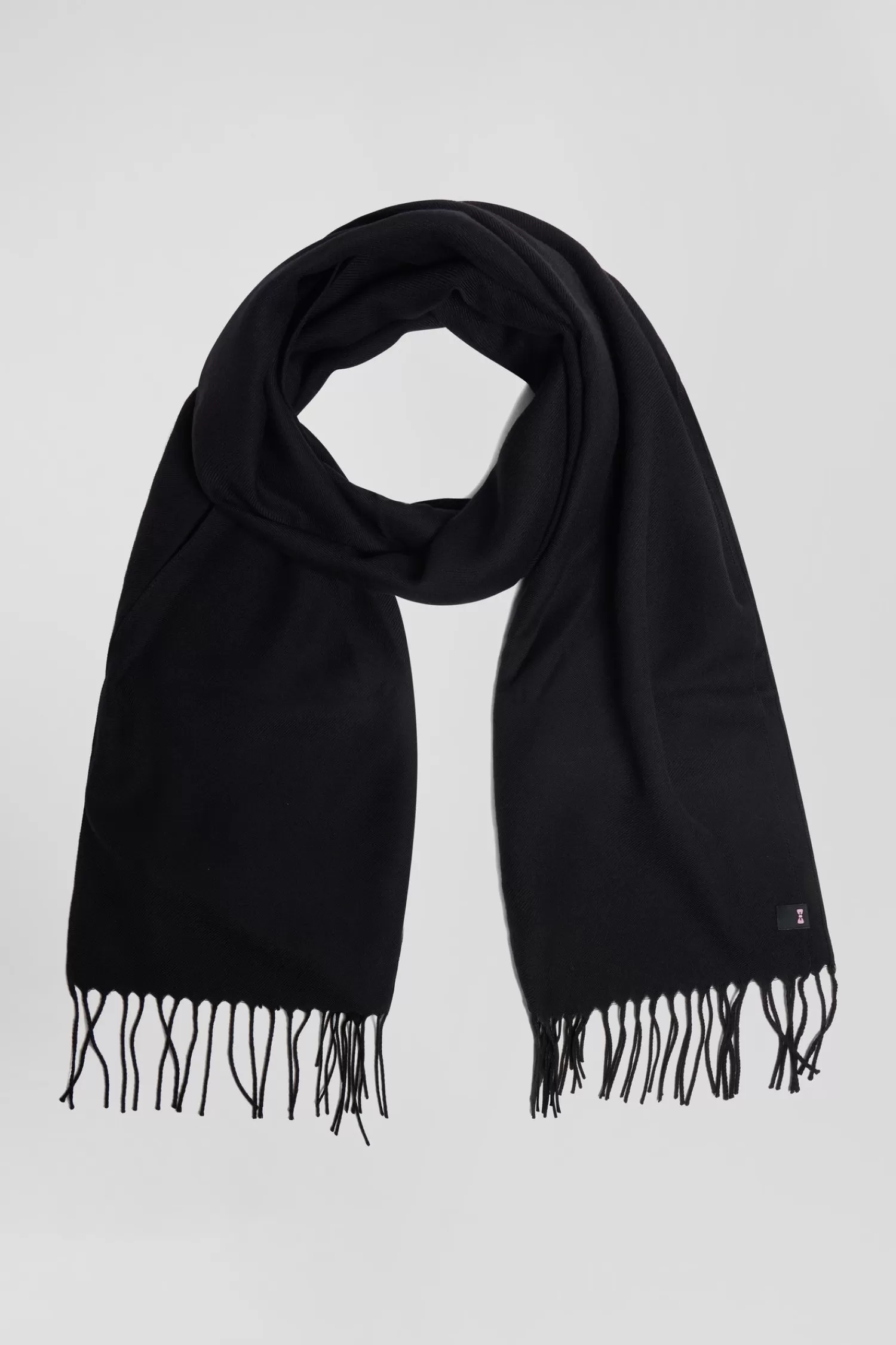 Eden Park Black fringed plain scarf< Scarves And Wraps