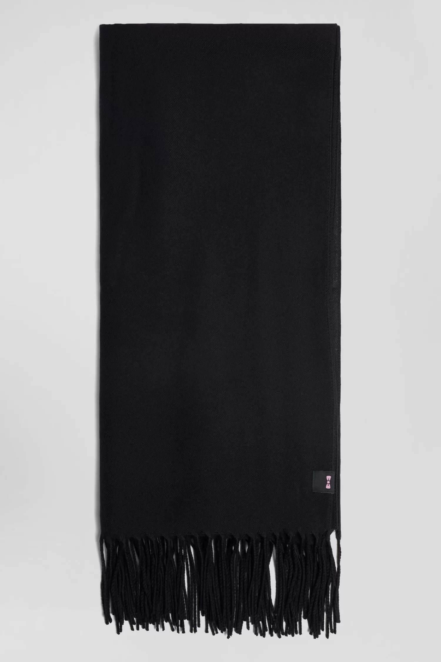 Eden Park Black fringed plain scarf< Scarves And Wraps