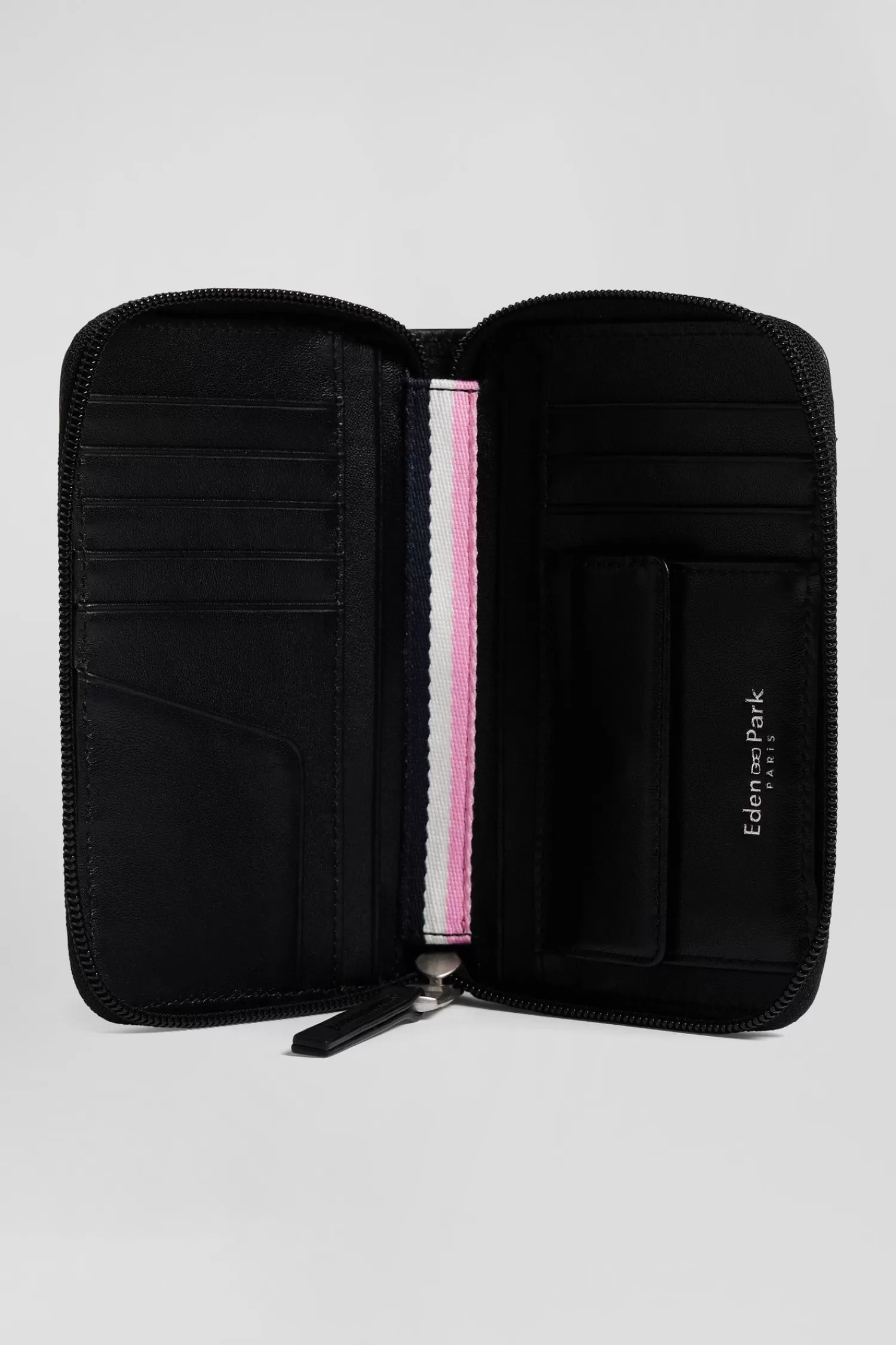 Eden Park Black leather French-style wallet< Portfolios