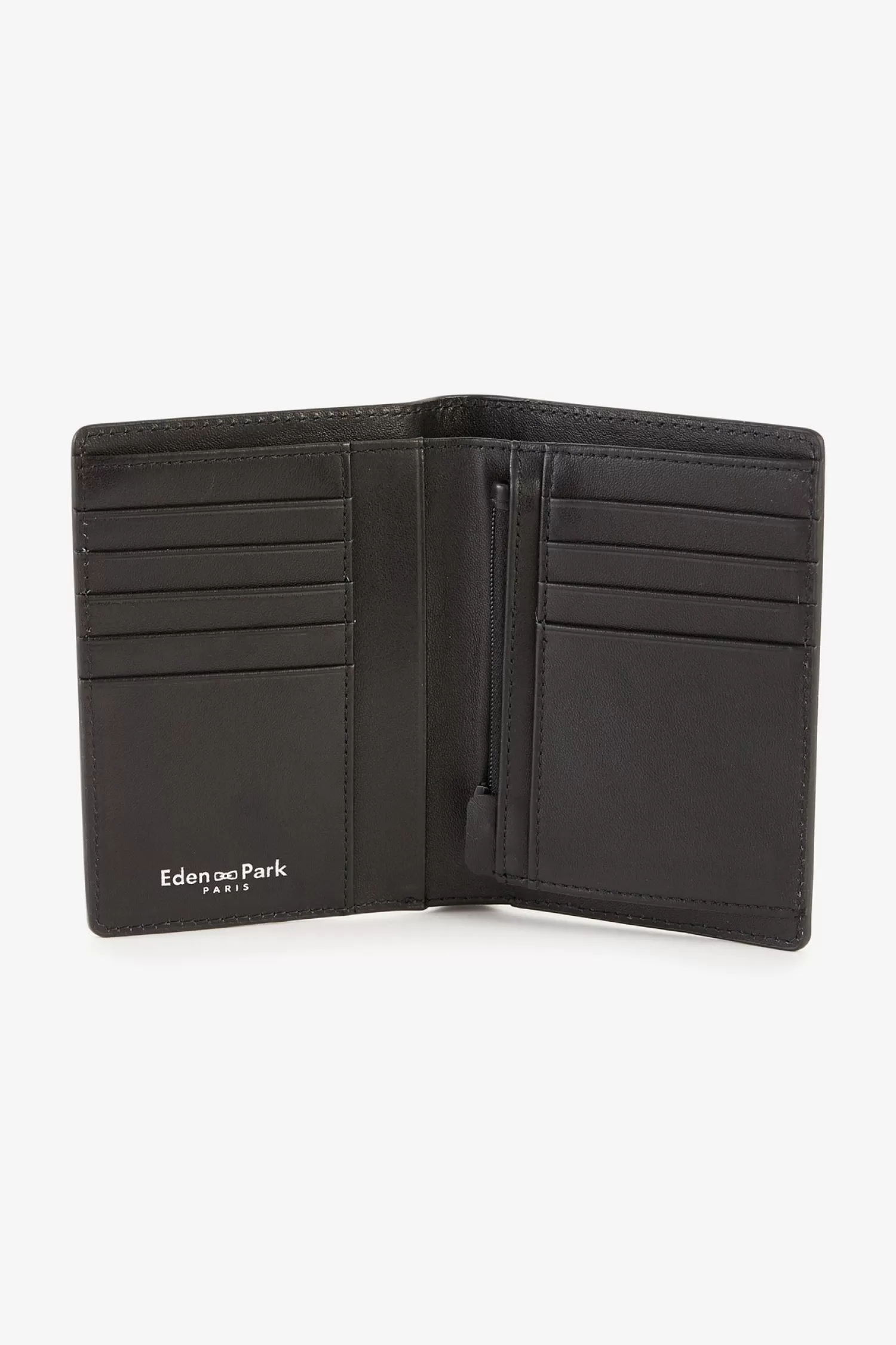 Eden Park Black leather French-style wallet< Portfolios