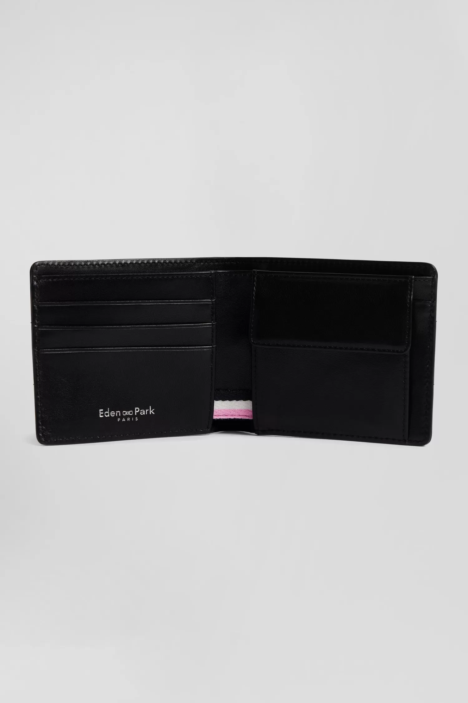 Eden Park Black leather Italian-style wallet< Portfolios