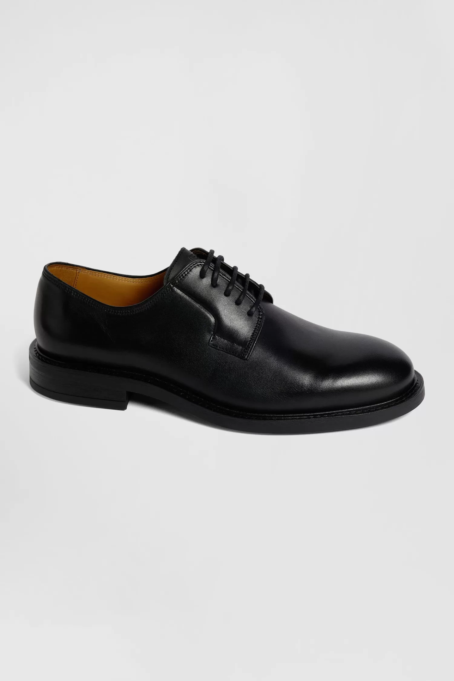 Eden Park Black leather lace-up Derbies< Derbies