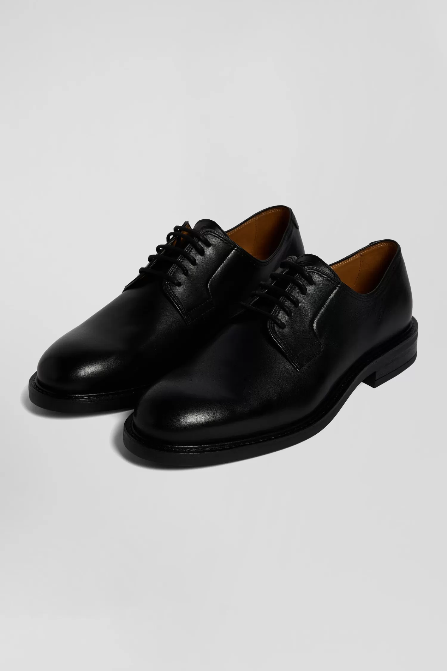 Eden Park Black leather lace-up Derbies< Derbies