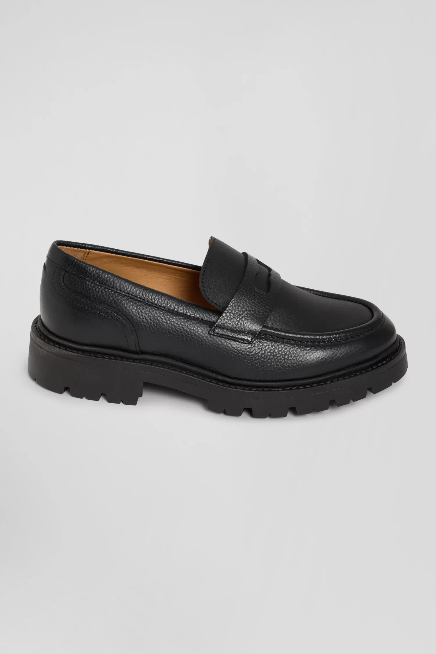 Eden Park Black leather loafers<Women Accessories
