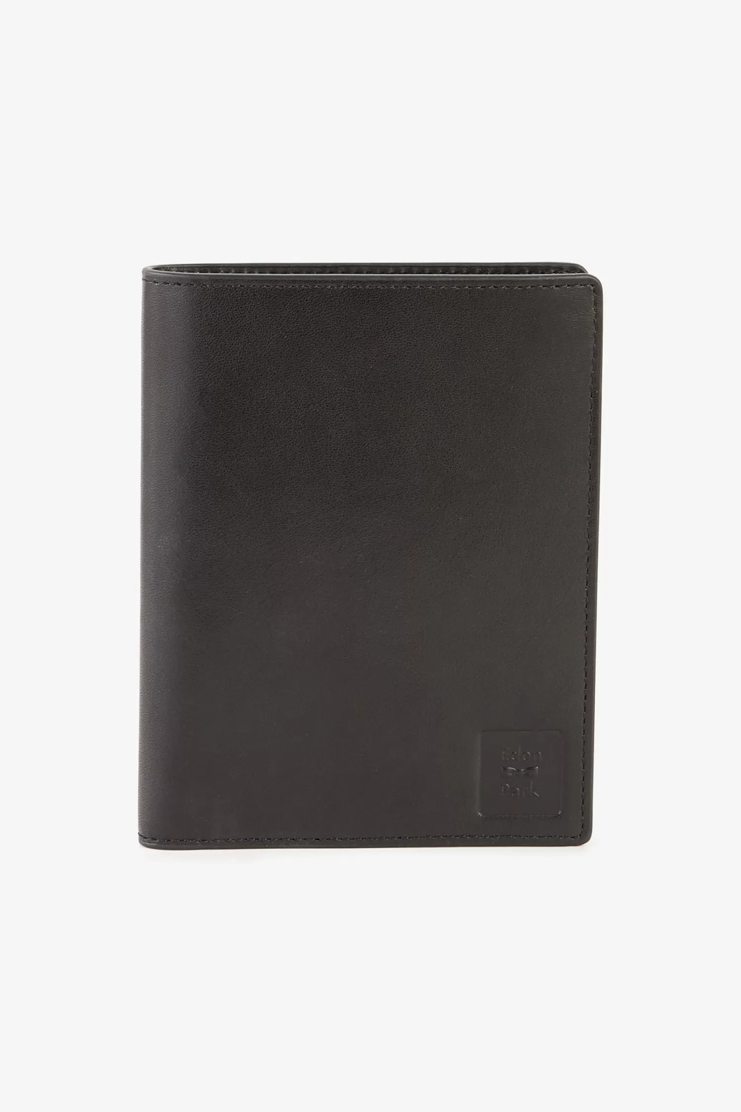 Eden Park Black leather passport wallet< Portfolios