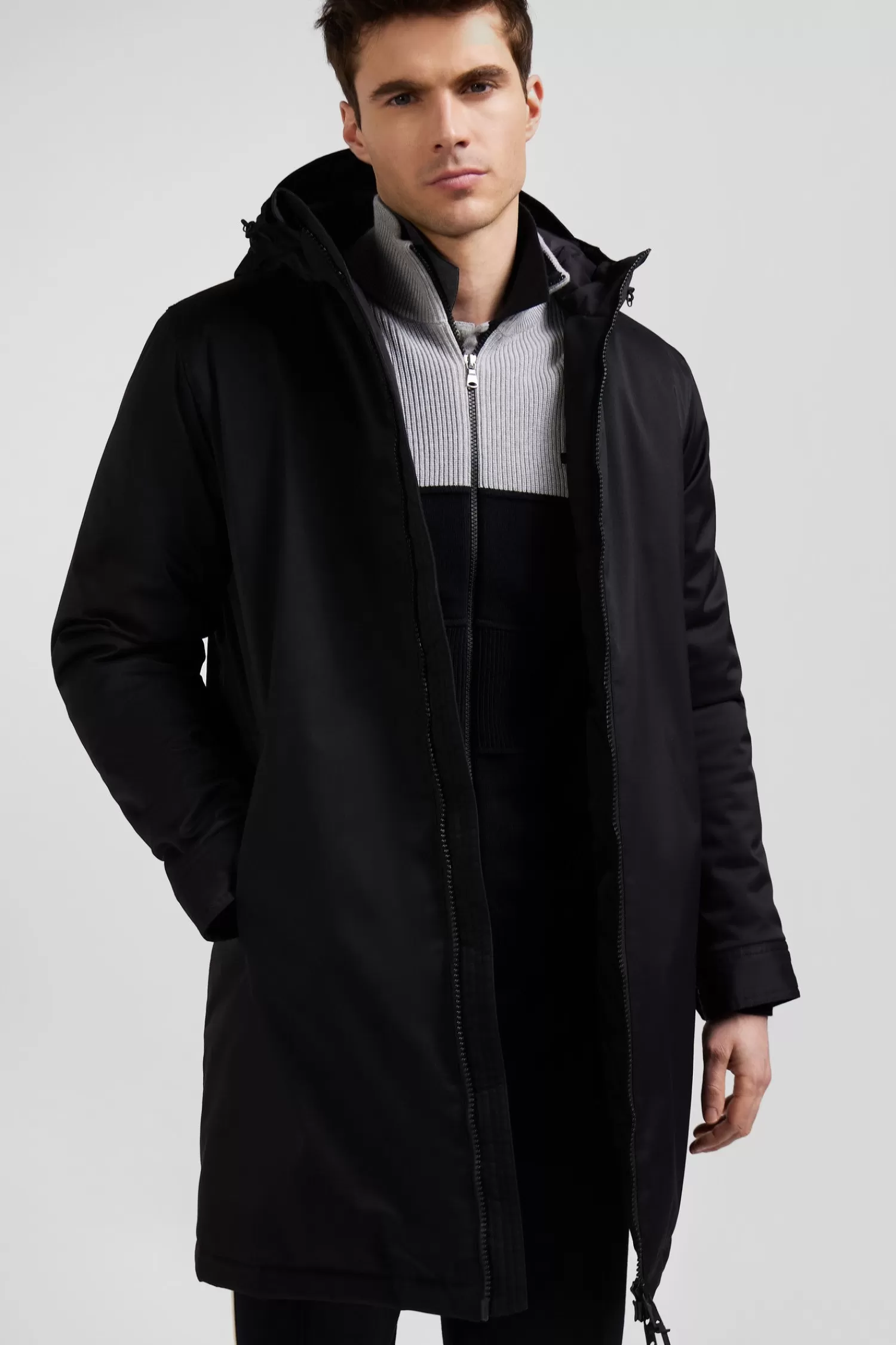 black_long_hooded_nylon_parka_2.webp Eden Park Black long hooded nylon parka< Coats And Jackets