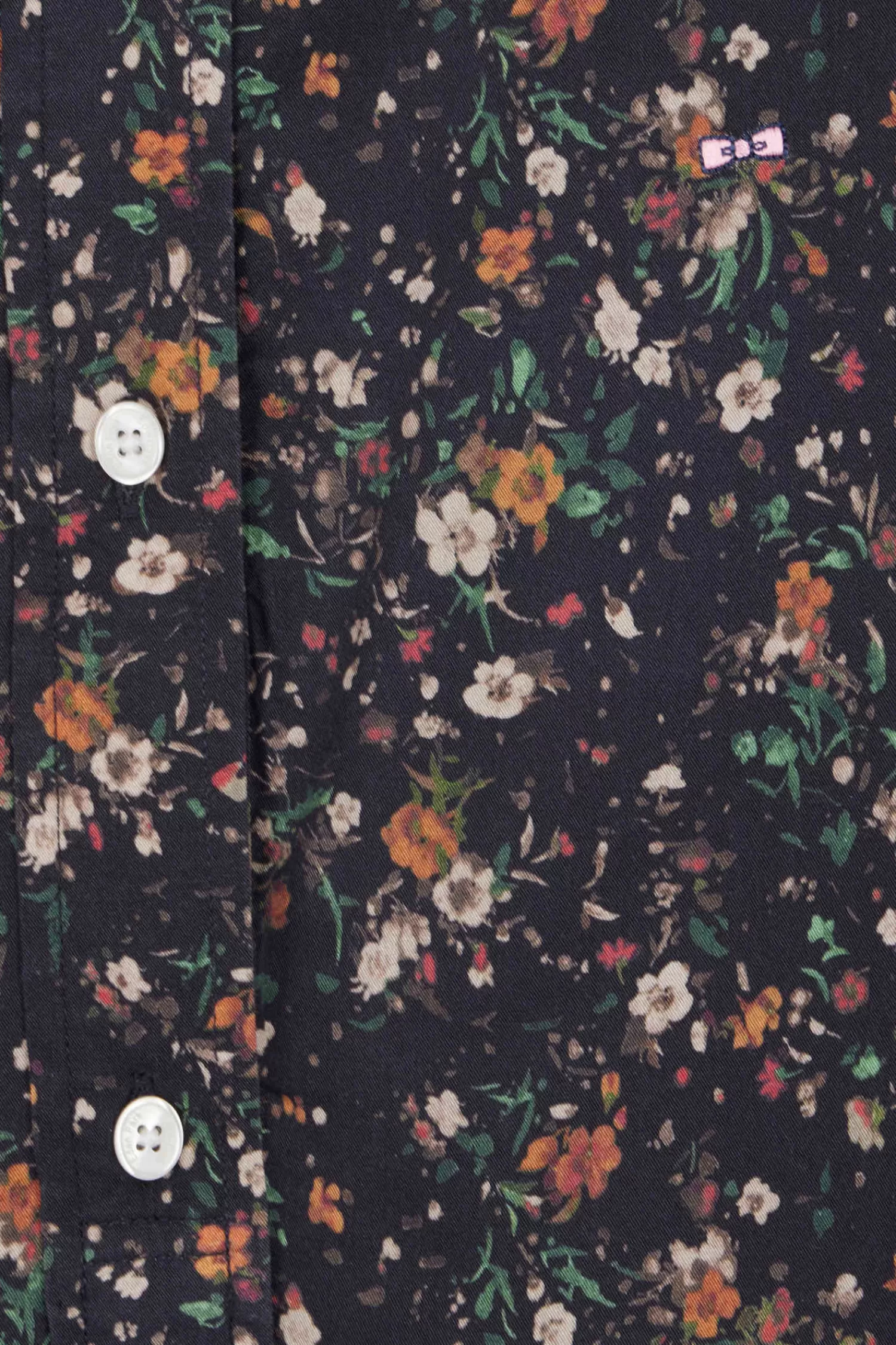 black_lyocell_floral_shirt_dress_7.webp Eden Park Black lyocell floral shirt dress<Women Dresses And Skirts