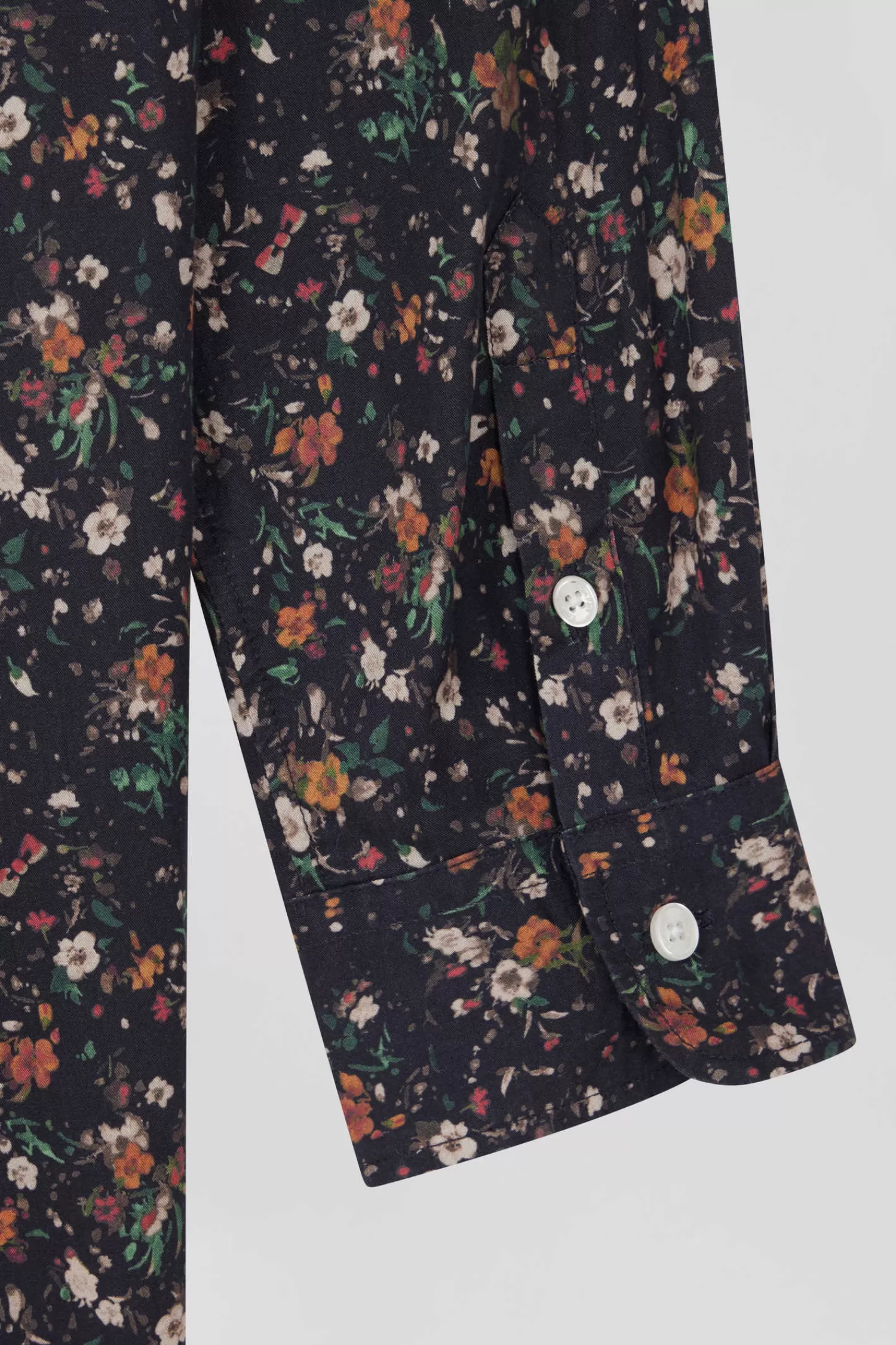 black_lyocell_floral_shirt_dress_8.webp Eden Park Black lyocell floral shirt dress<Women Dresses And Skirts