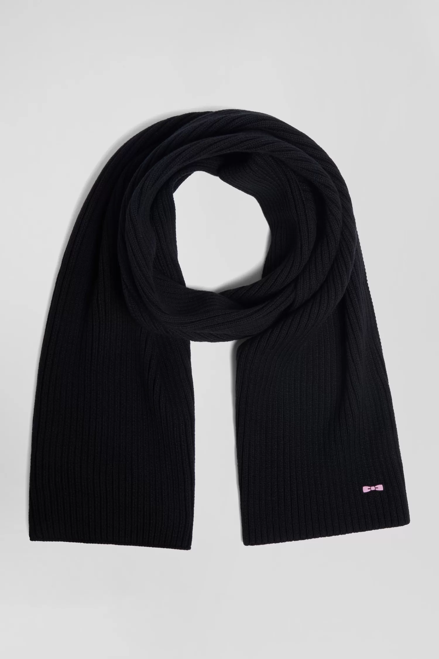 Eden Park Black plain cotton scarf< Scarves And Wraps