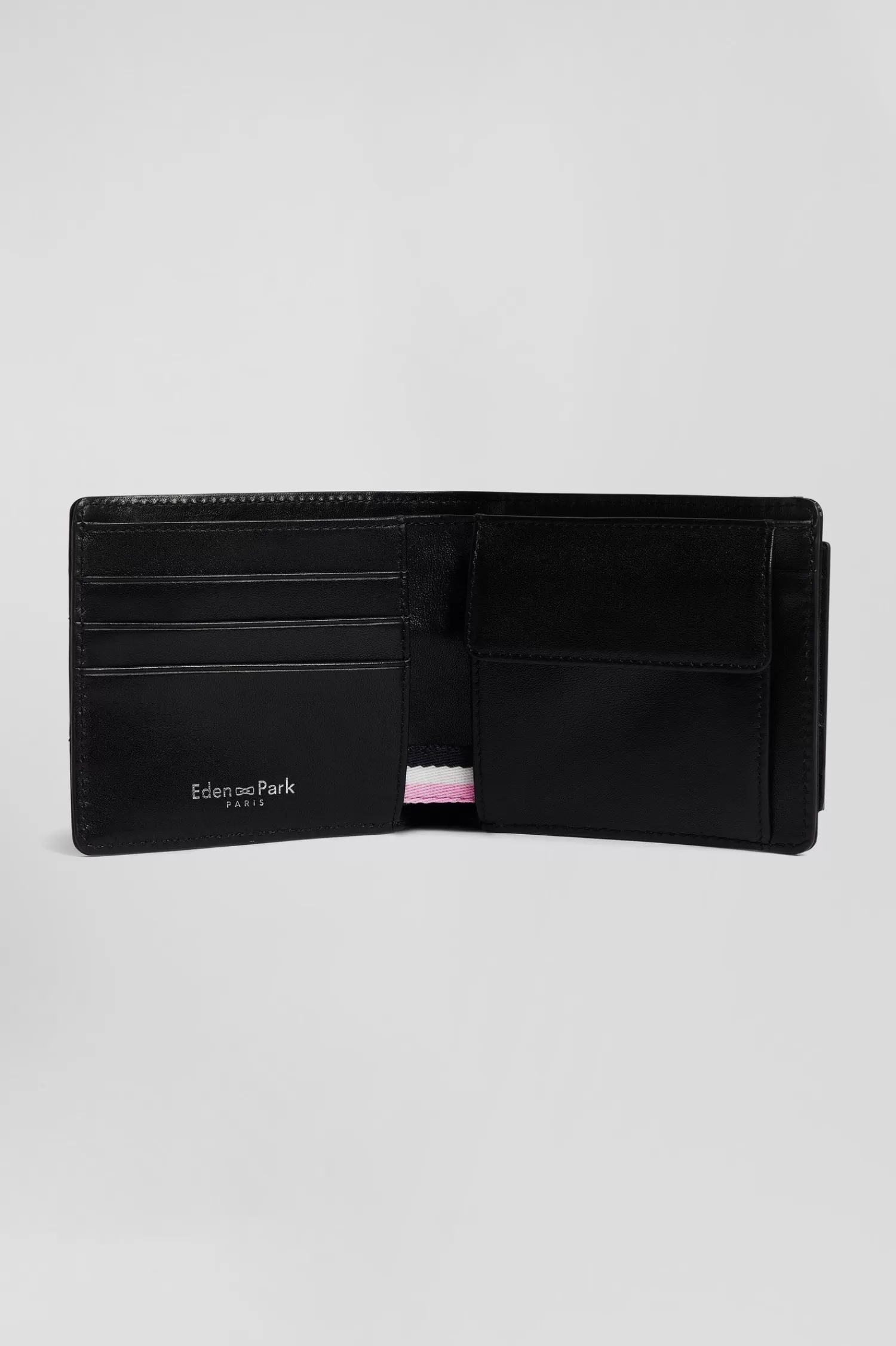 Eden Park Black quilted leather card holder< Portfolios