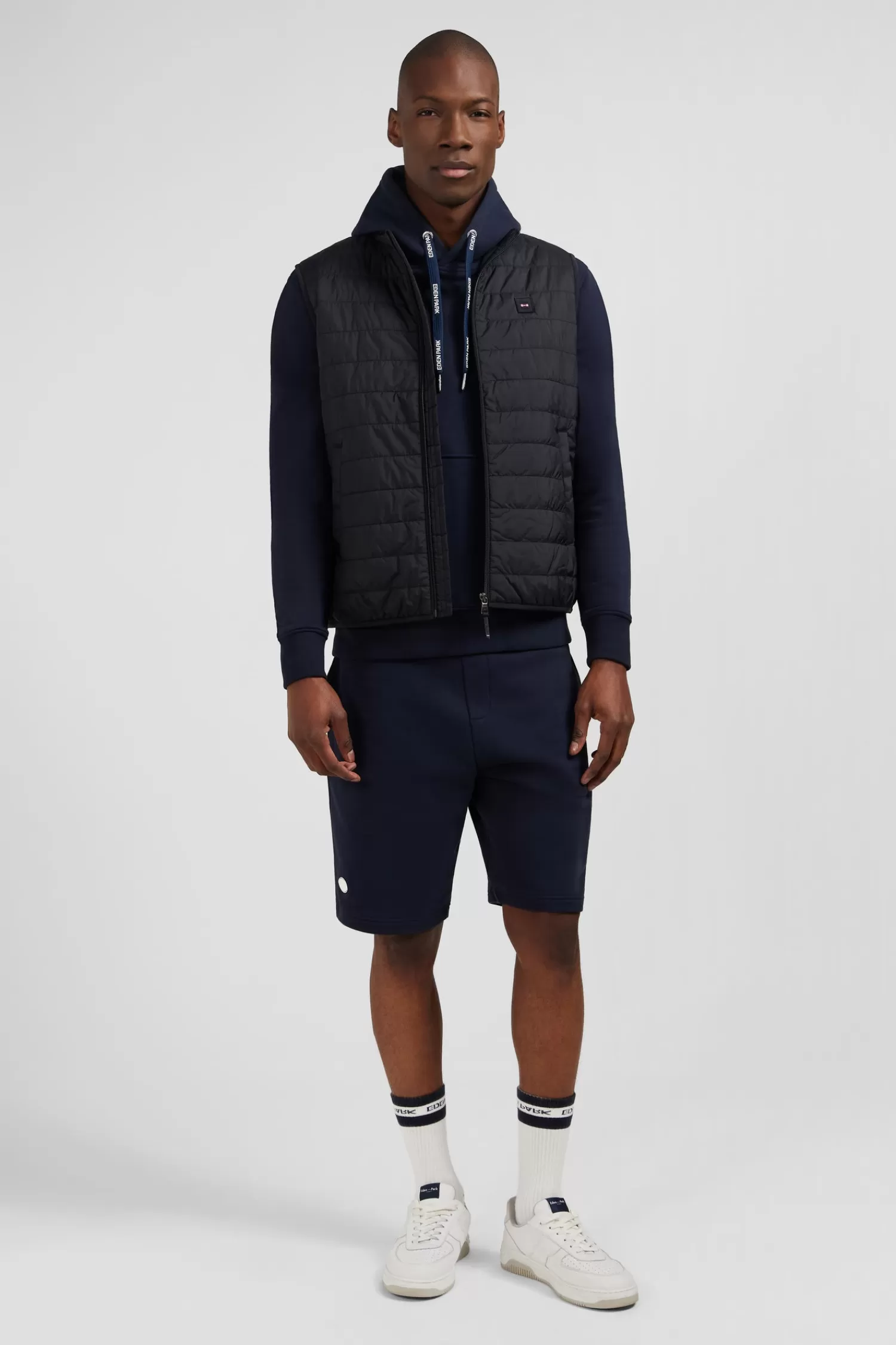 Eden Park Black sleeveless down jacket< Coats And Jackets