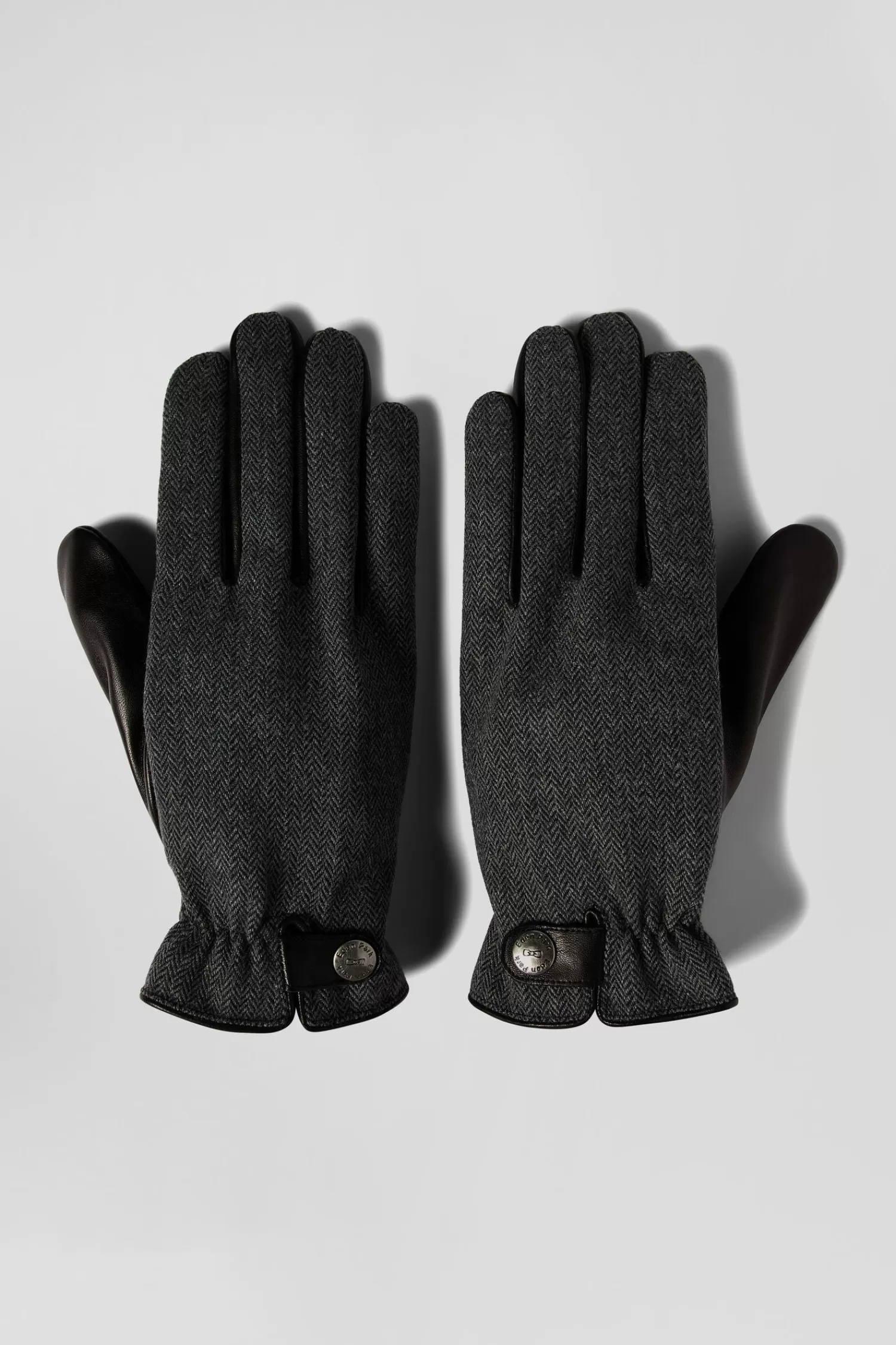Eden Park Black smooth leather gloves< Gloves