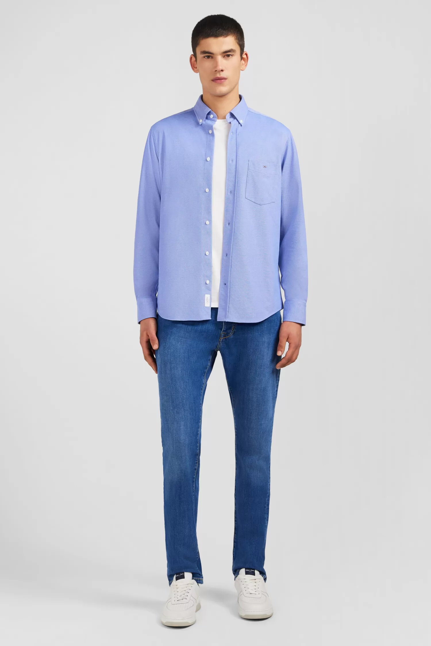 Eden Park Blue pinpoint cotton shirt< Shirts