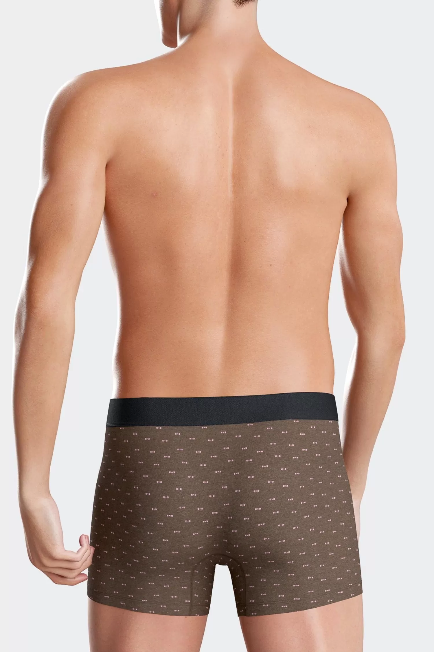 brown_and_pink_stretch_cotton_boxers_with_micro_bow_tie_pattern_3.webp Eden Park Brown and pink stretch cotton boxers with micro bow tie pattern< Underwear