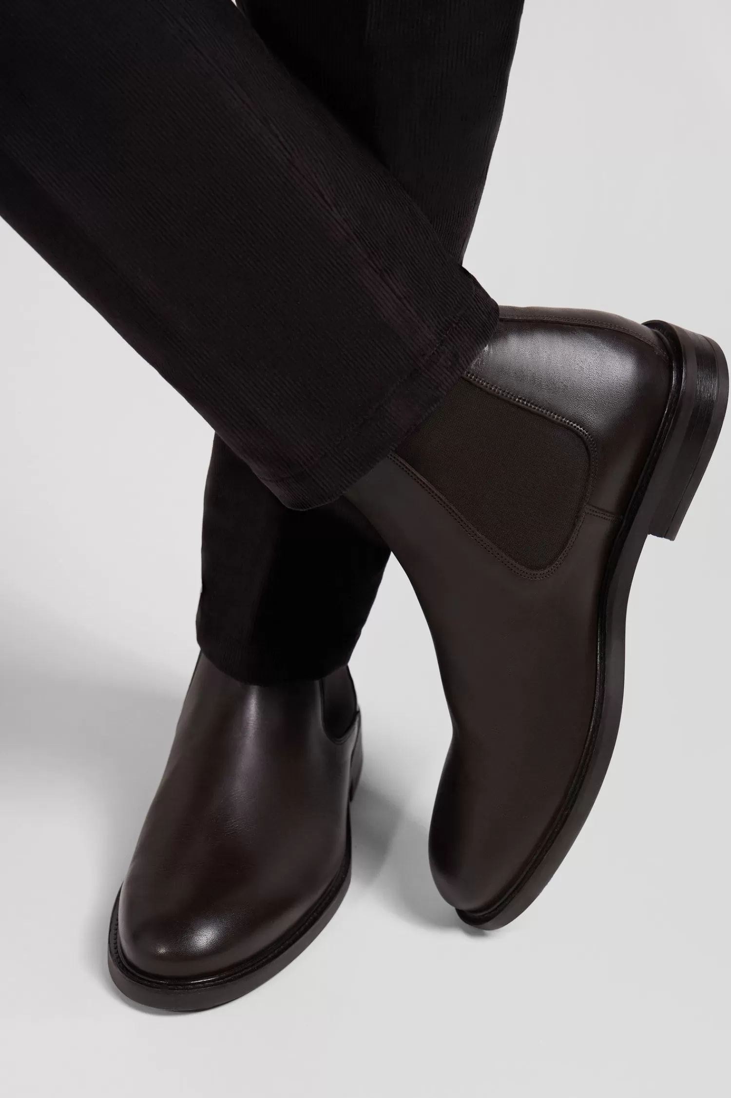 Eden Park Brown leather Chelsea boots< Boots