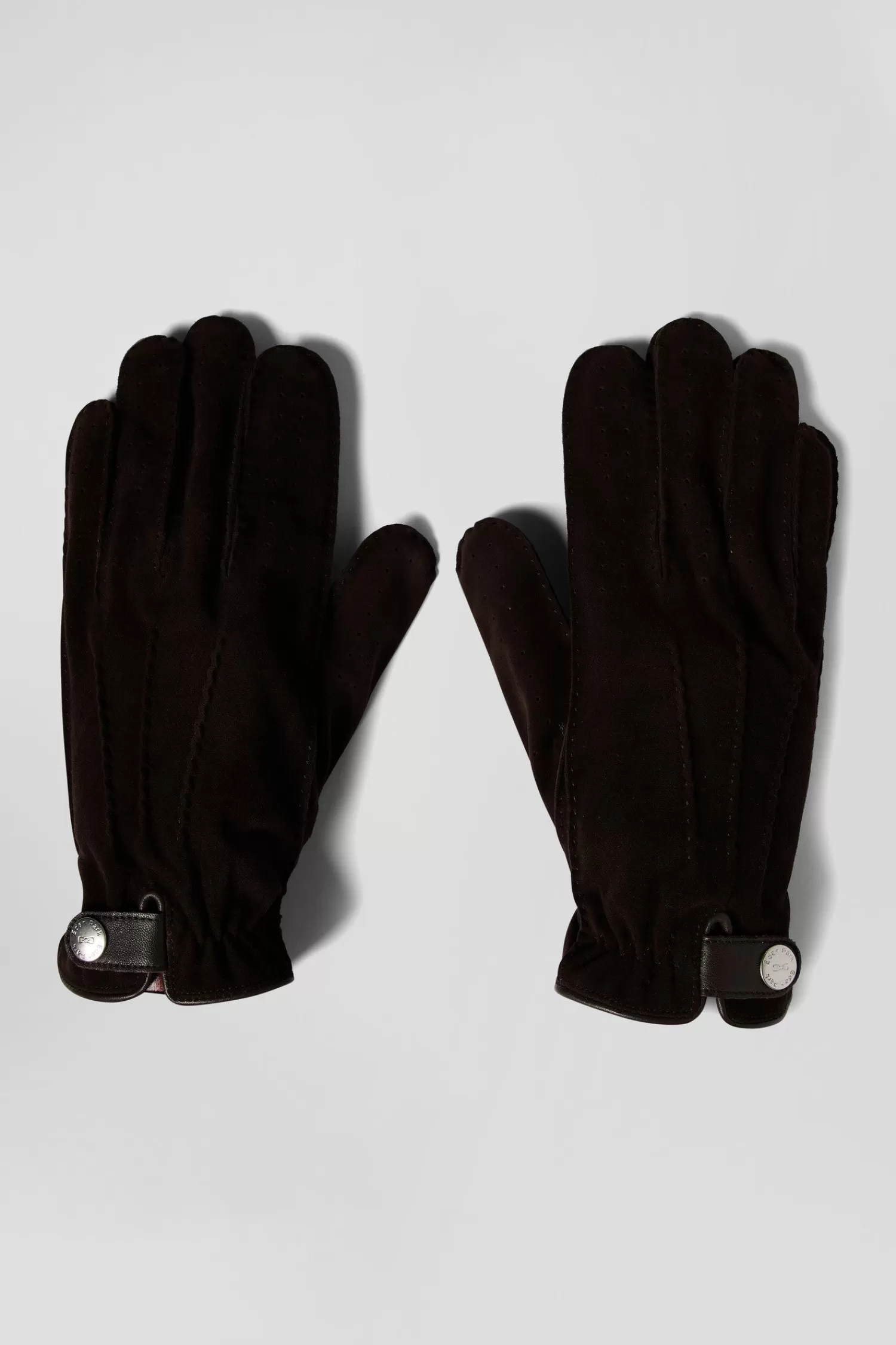 Eden Park Brown leather gloves< Gloves
