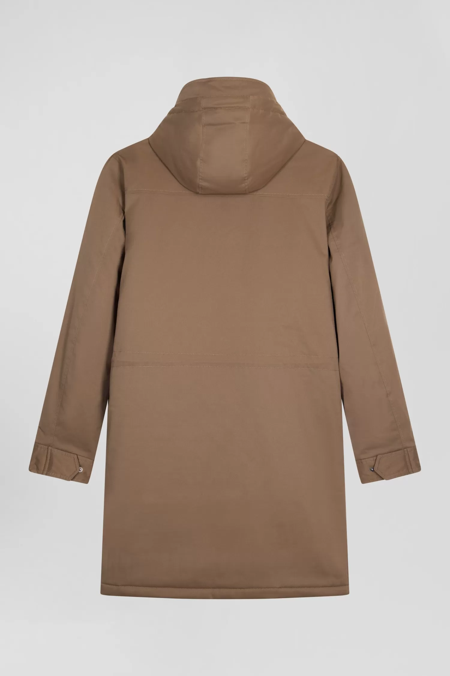 brown_long_hooded_nylon_parka_3.webp Eden Park Brown long hooded nylon parka< Coats And Jackets