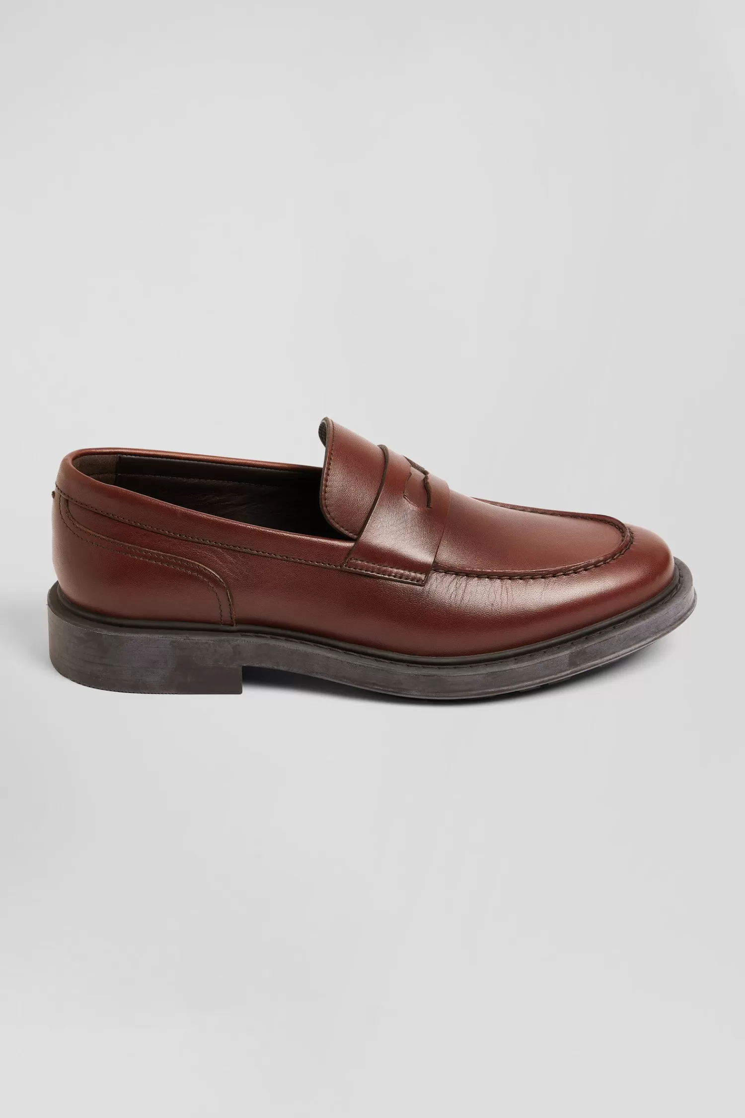 Eden Park Brown polished leather loafers< Loafers
