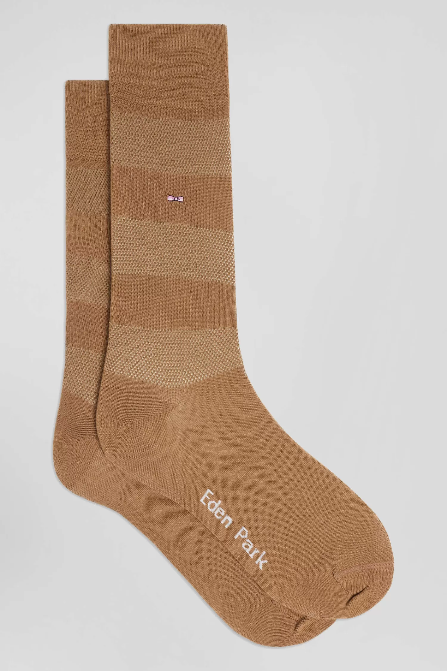 Eden Park Brown socks with knit plays in stretch cotton<Women Accessories | Socks