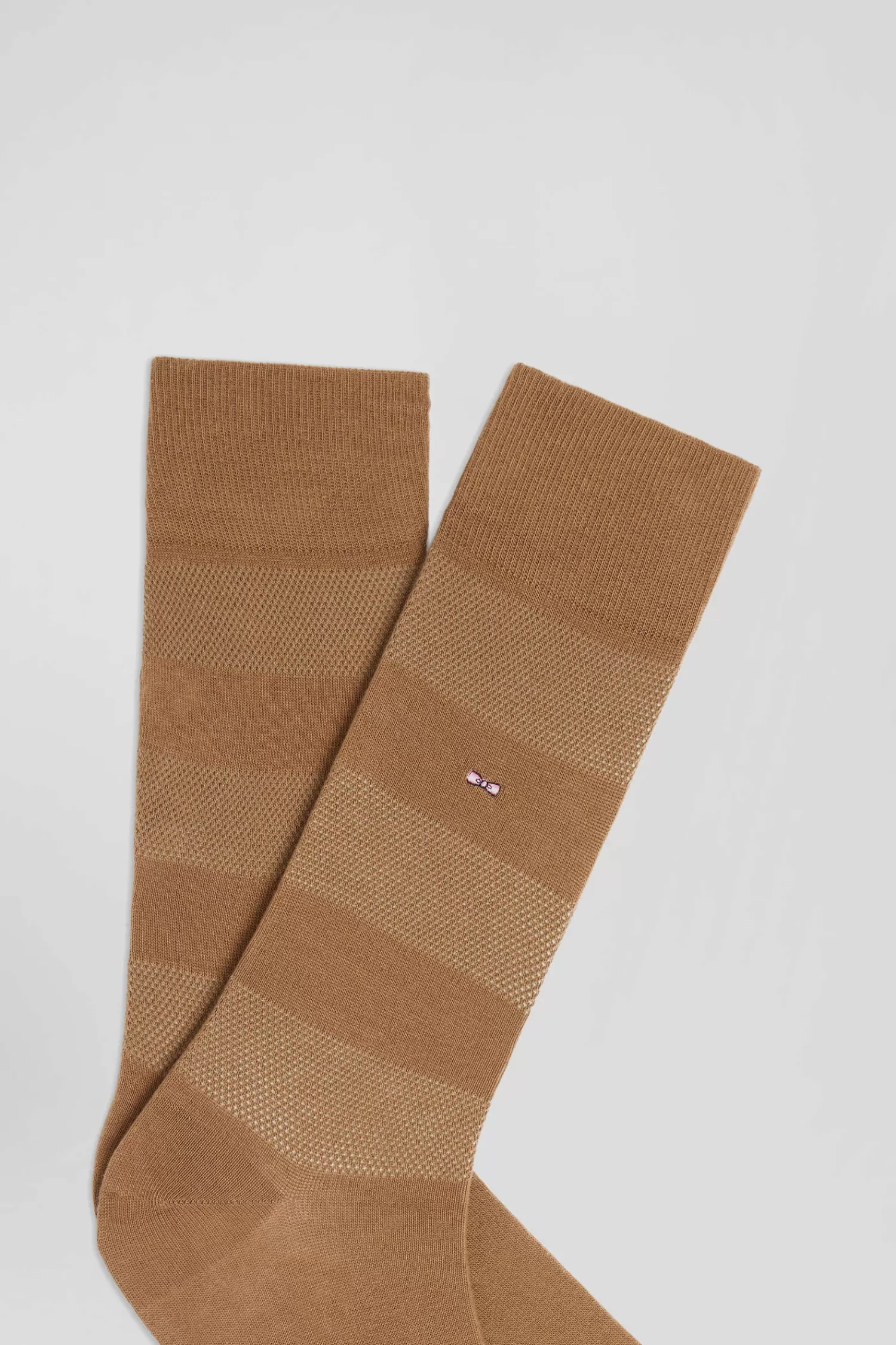 Eden Park Brown socks with knit plays in stretch cotton<Women Accessories | Socks