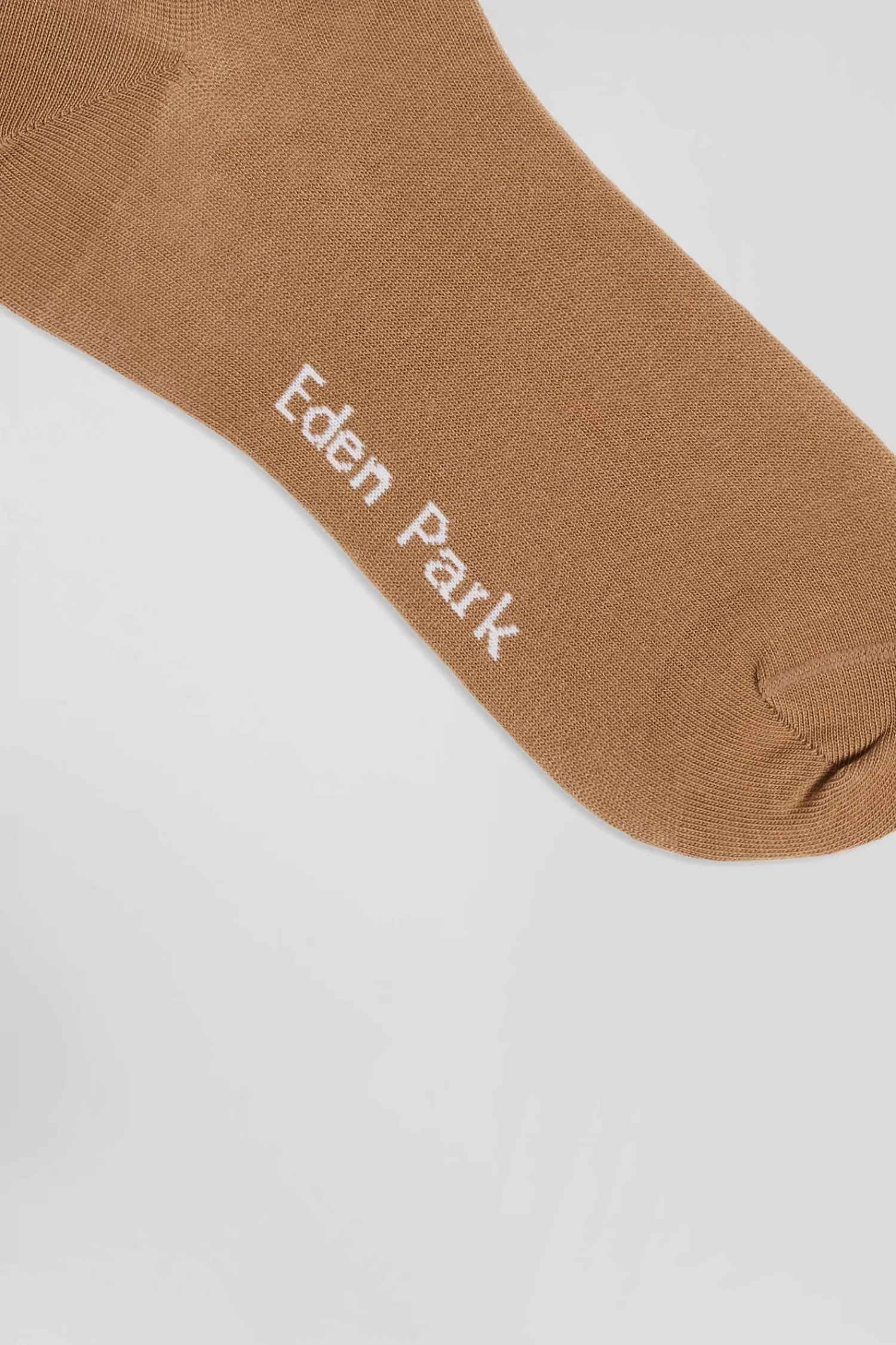 brown_socks_with_knit_plays_in_stretch_cotton_2.webp Eden Park Brown socks with knit plays in stretch cotton<Women Accessories | Socks