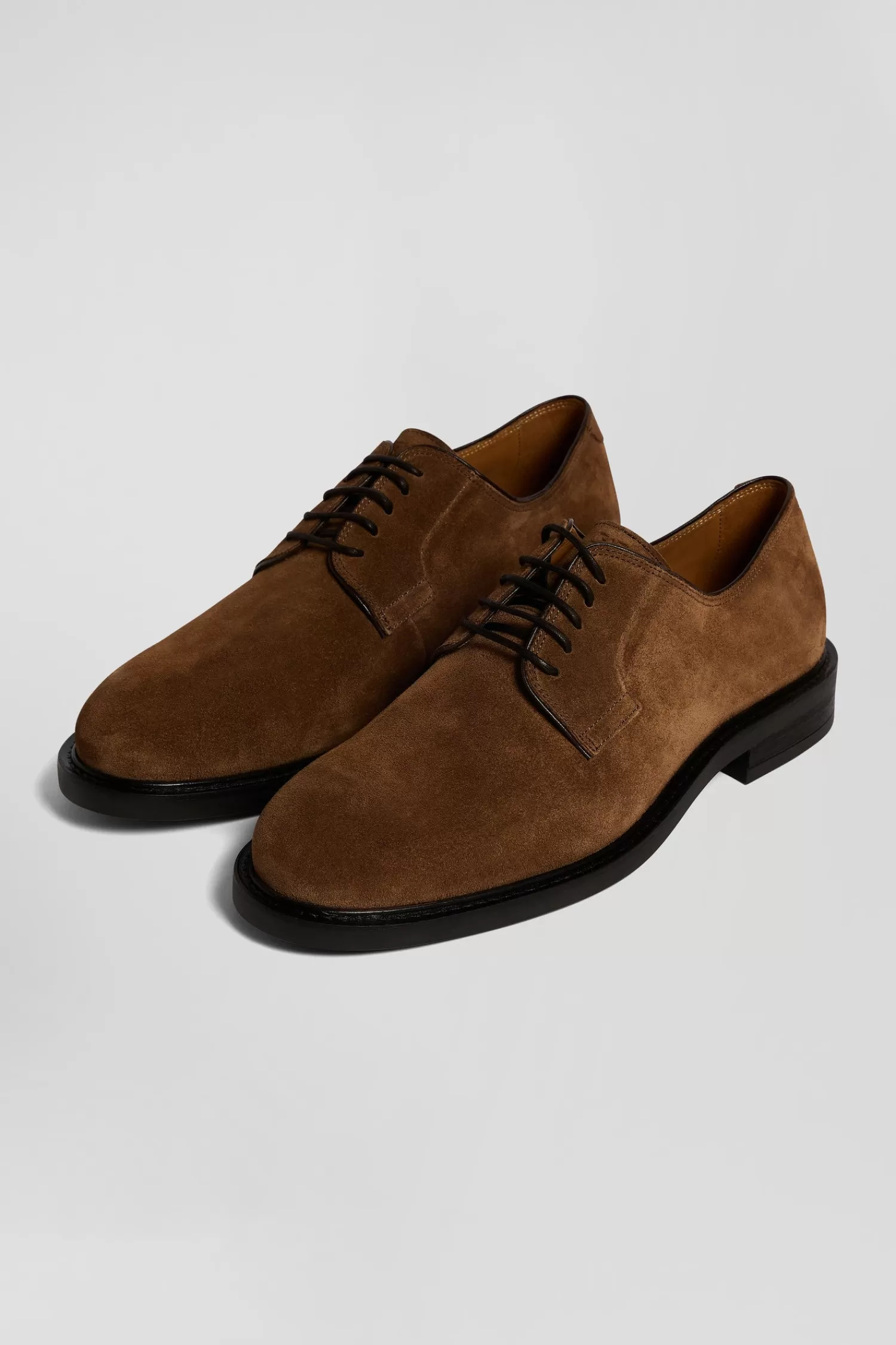 Eden Park Brown suede leather lace-up Derbies< Derbies