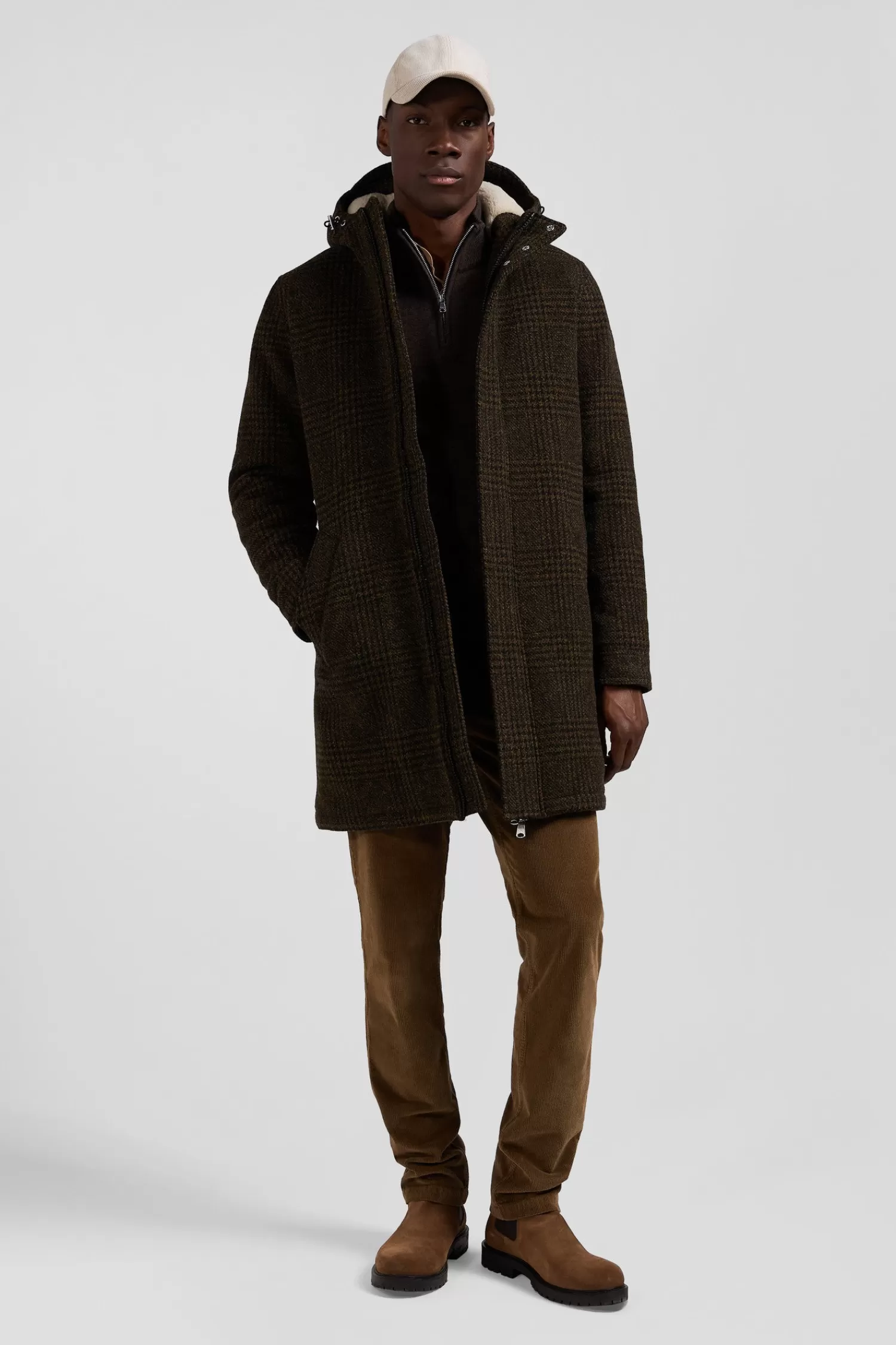Eden Park Brown wool parka< Coats And Jackets