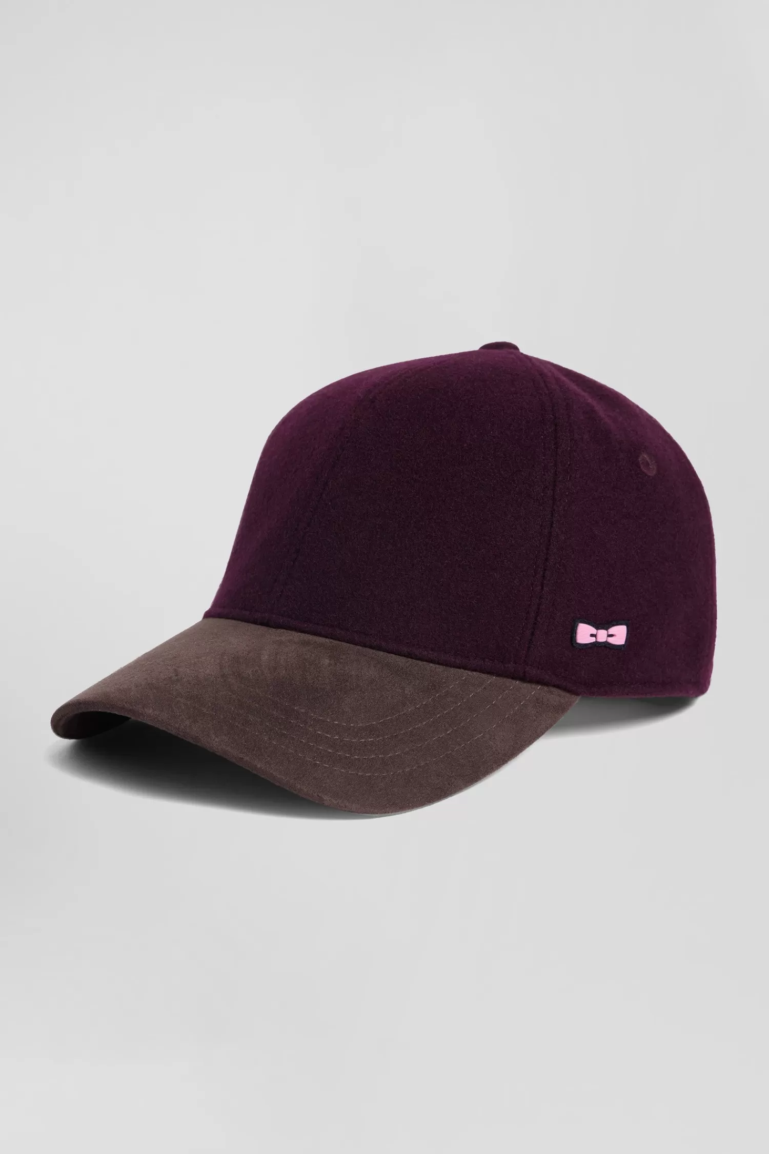 Eden Park Burgundy and brown wool felt cap< Caps