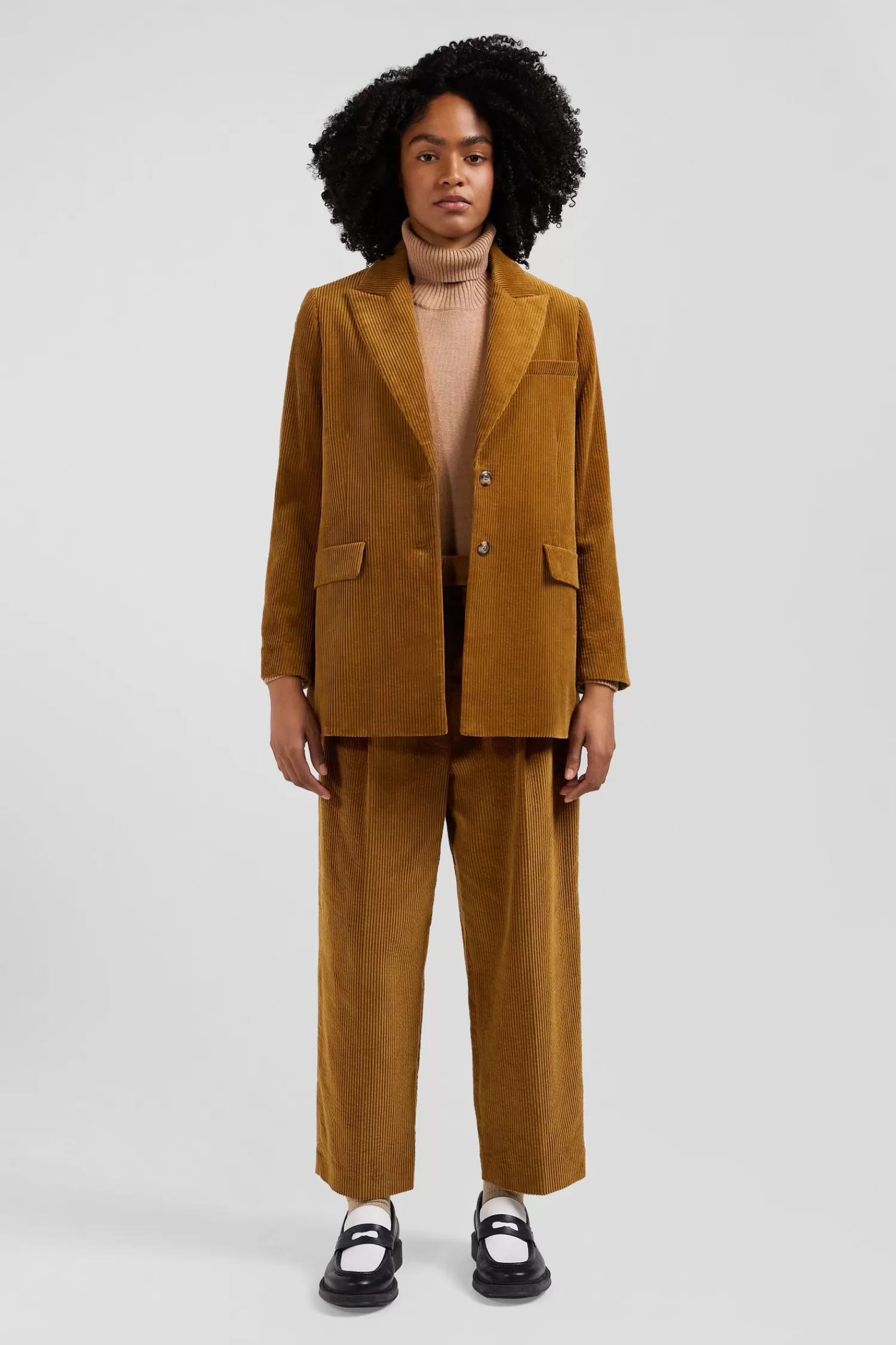 Eden Park Camel corduroy blazer Modern fit<Women Coats And Jackets