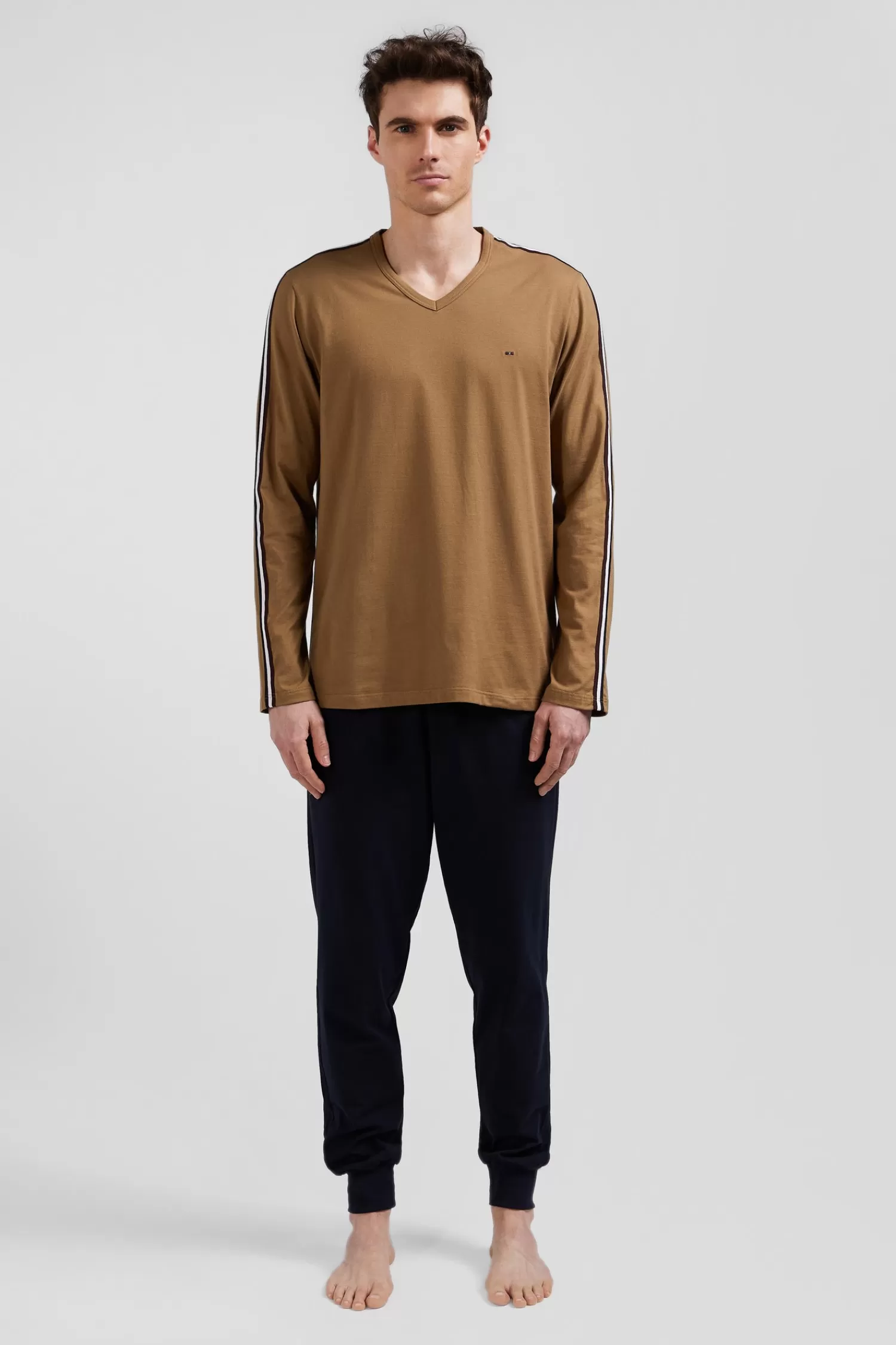 Eden Park Camel long cotton pajamas< Pajamas