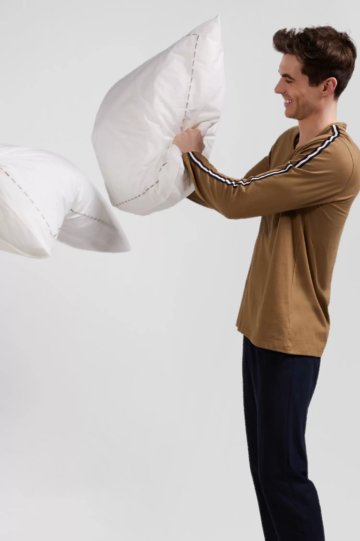 Eden Park Camel long cotton pajamas< Pajamas