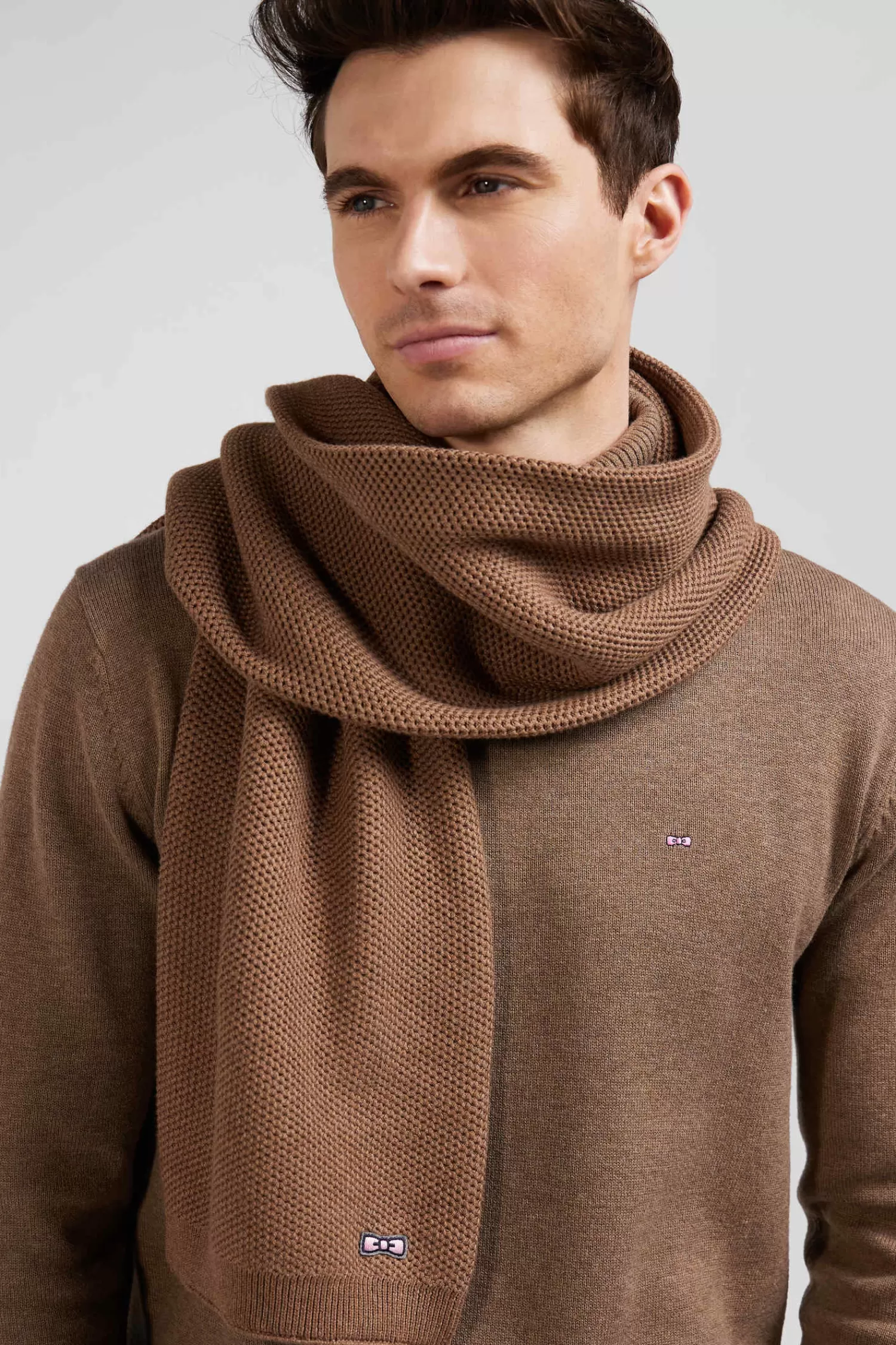 Eden Park Camel plain cotton scarf< Scarves And Wraps