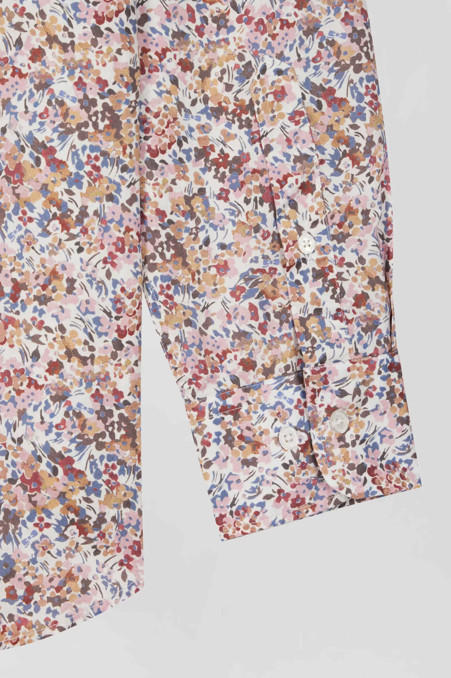 chemise_en_coton__microimprim_beige_coupe_regular_8.webp Eden Park Chemise en coton à microimprimé beige coupe Regular< Shirts