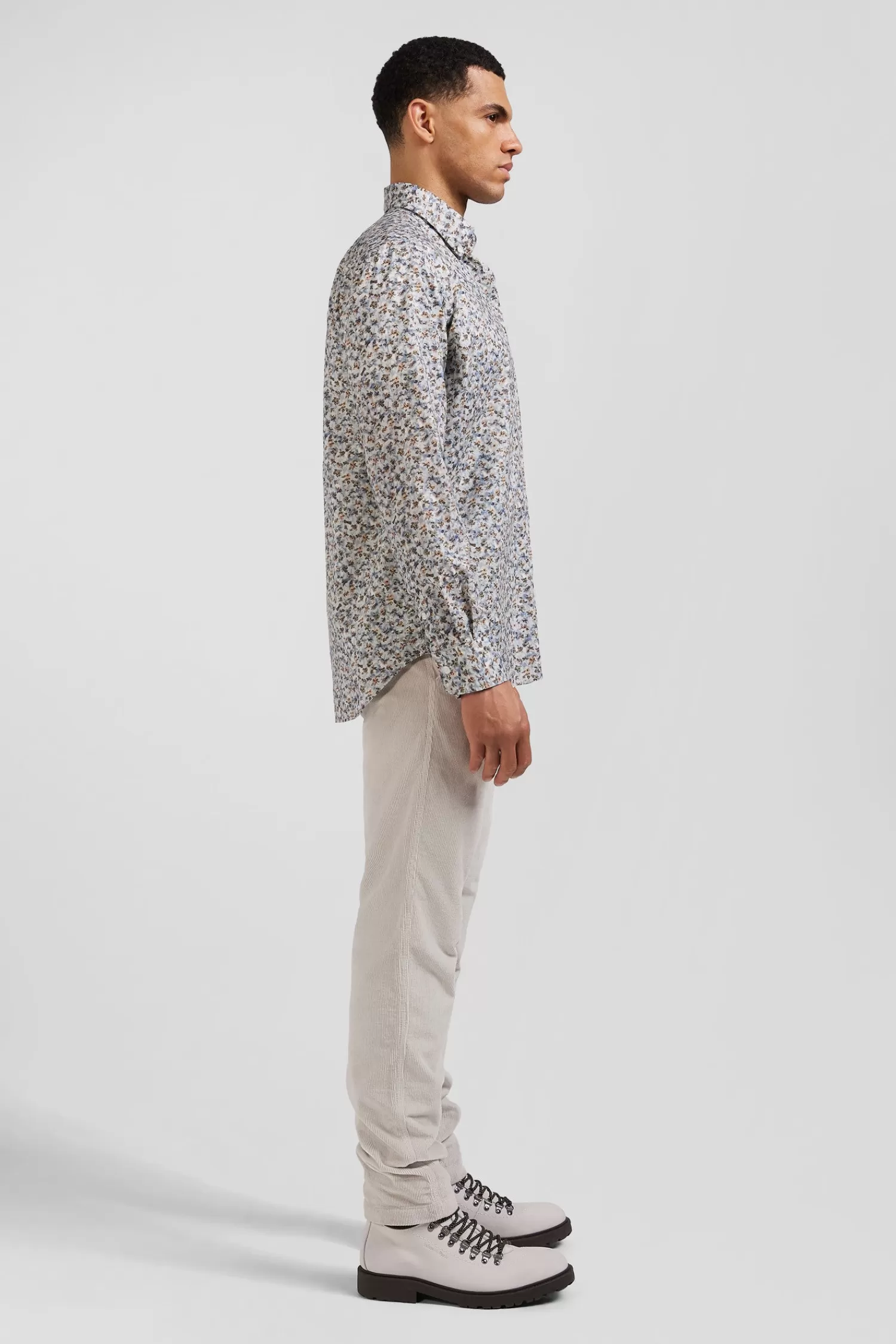 chemise_en_coton__microimprim_vert_coupe_regular_3.webp Eden Park Chemise en coton à microimprimé vert coupe Regular< Shirts