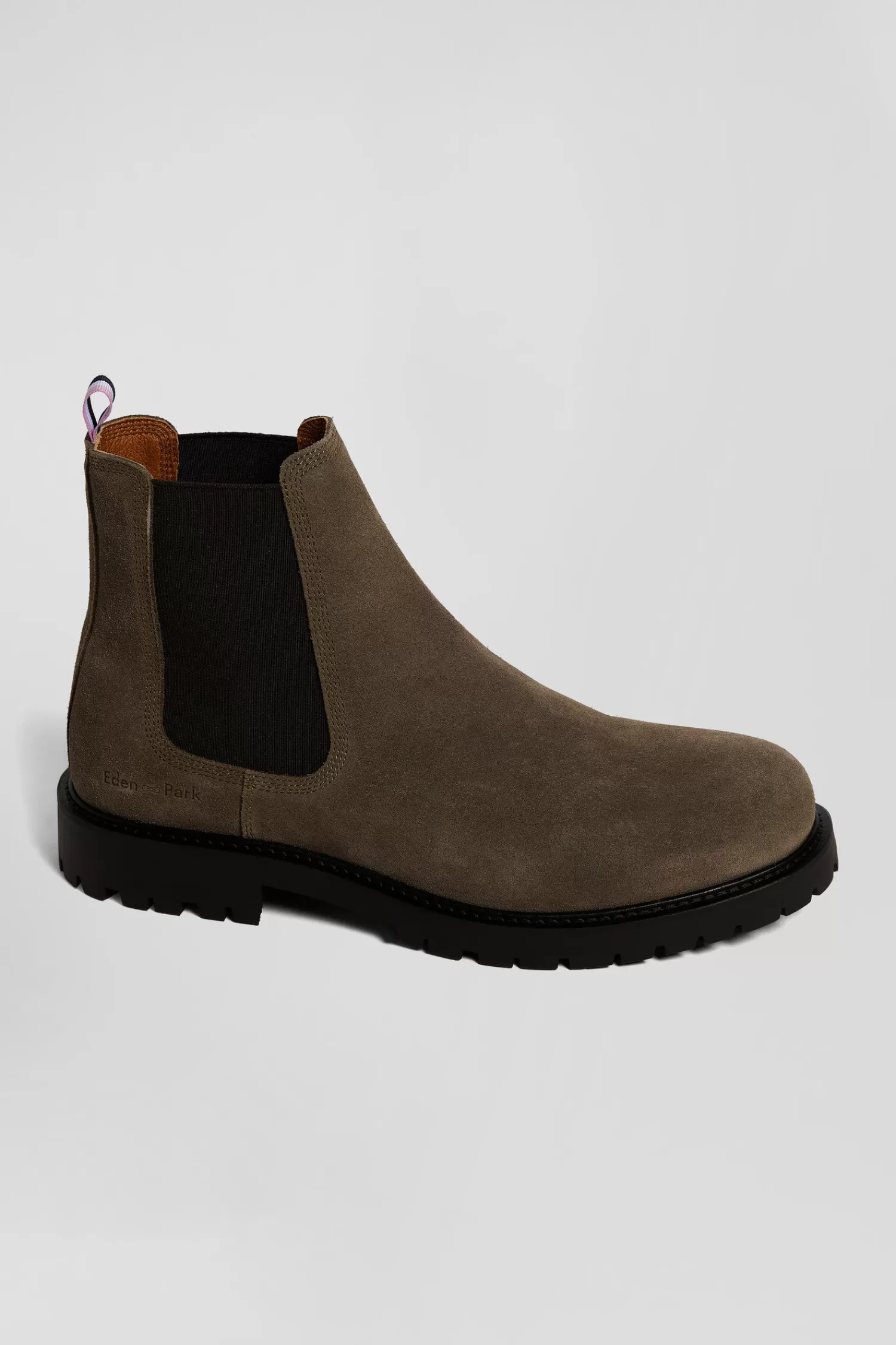 Eden Park Chunky sole grey leather Chelsea boots< Boots