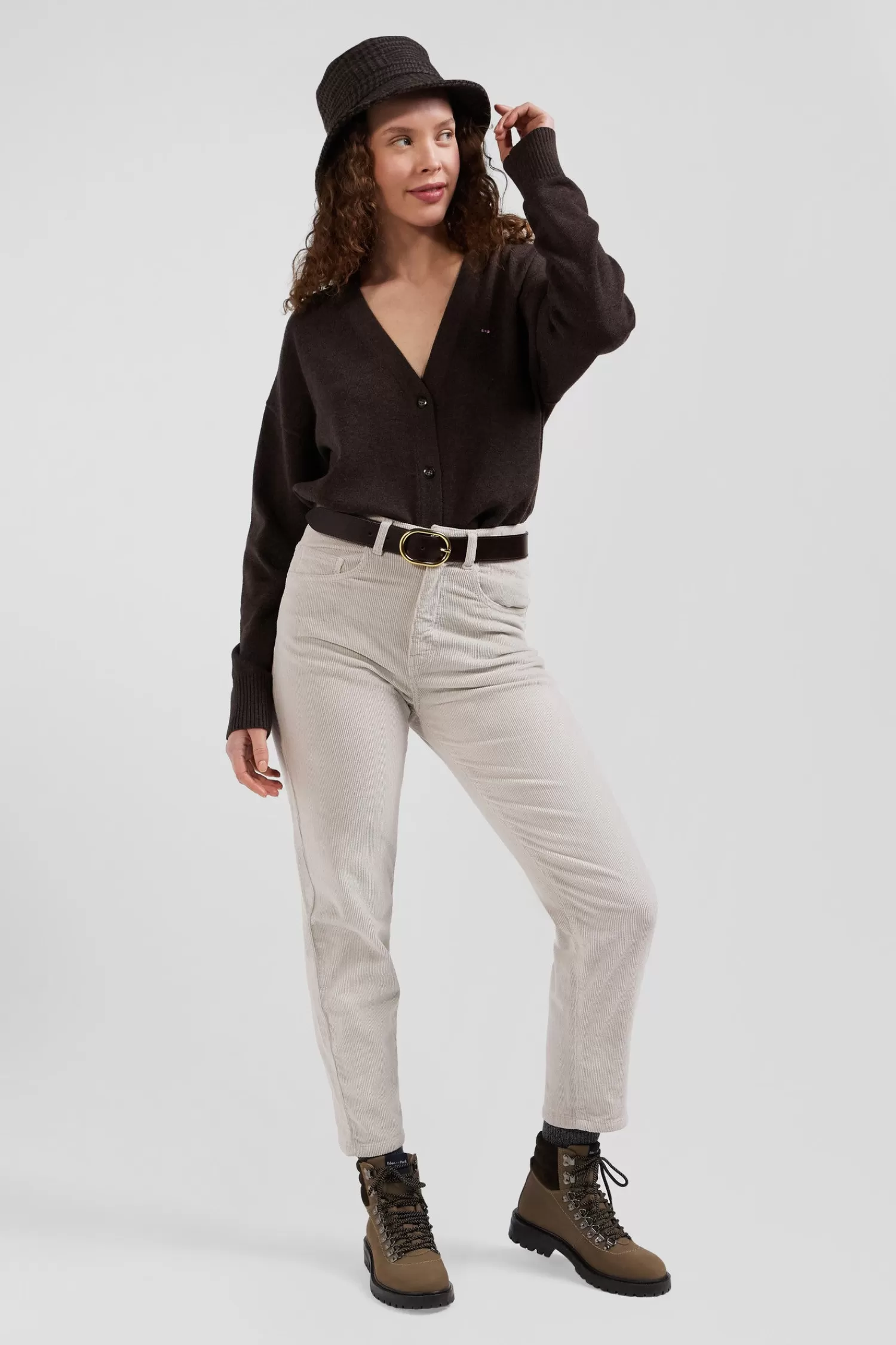 Eden Park Comfort beige stretch cotton 5-pocket jeans<Women Pants