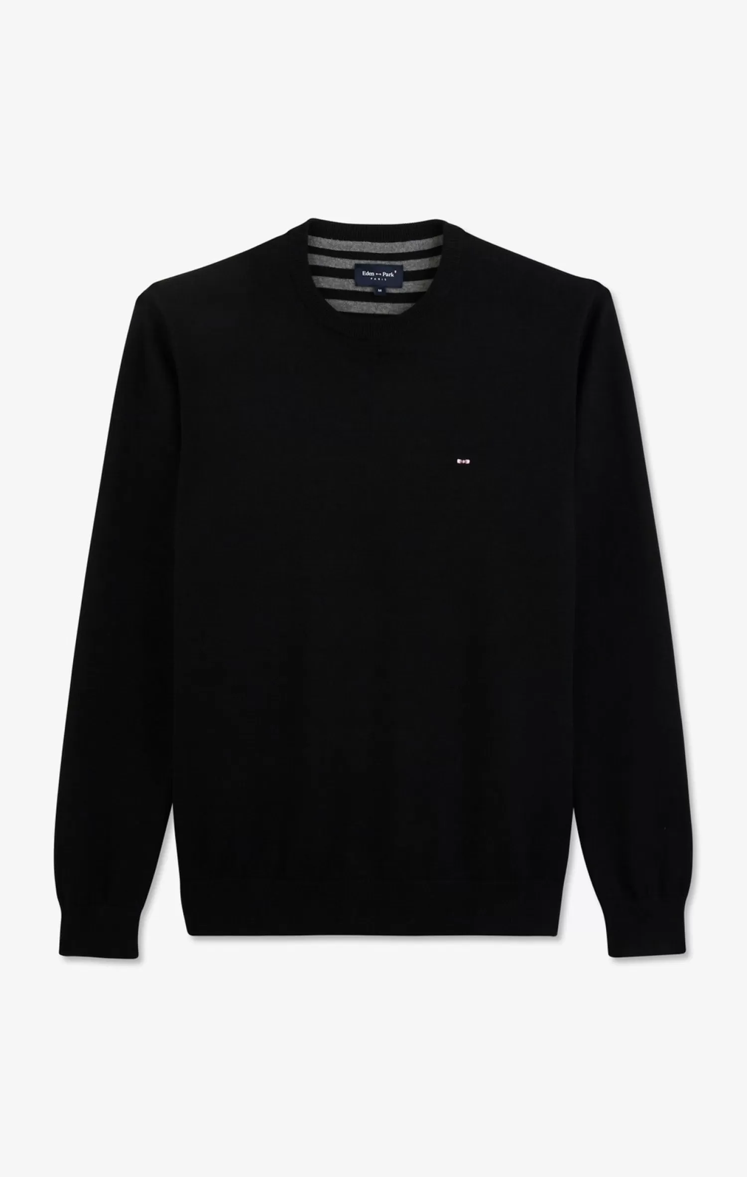 Eden Park Crew black cotton jumper< Sweaters