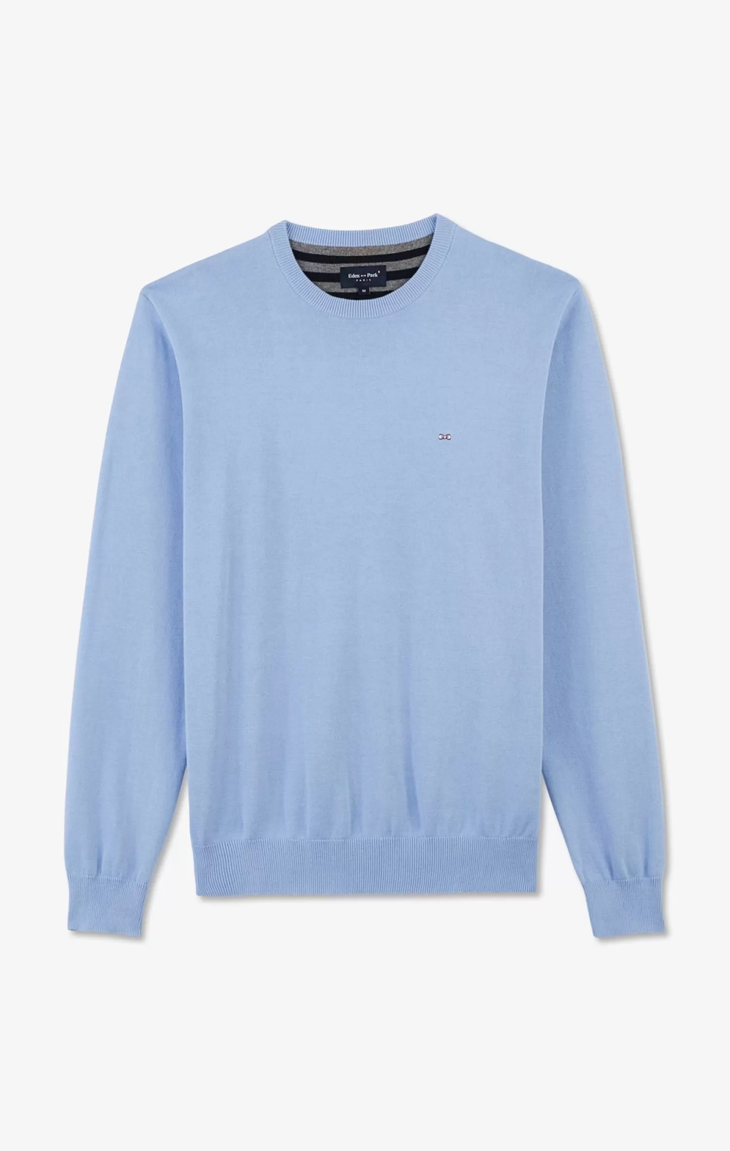 Eden Park Crew light blue cotton jumper< Sweaters
