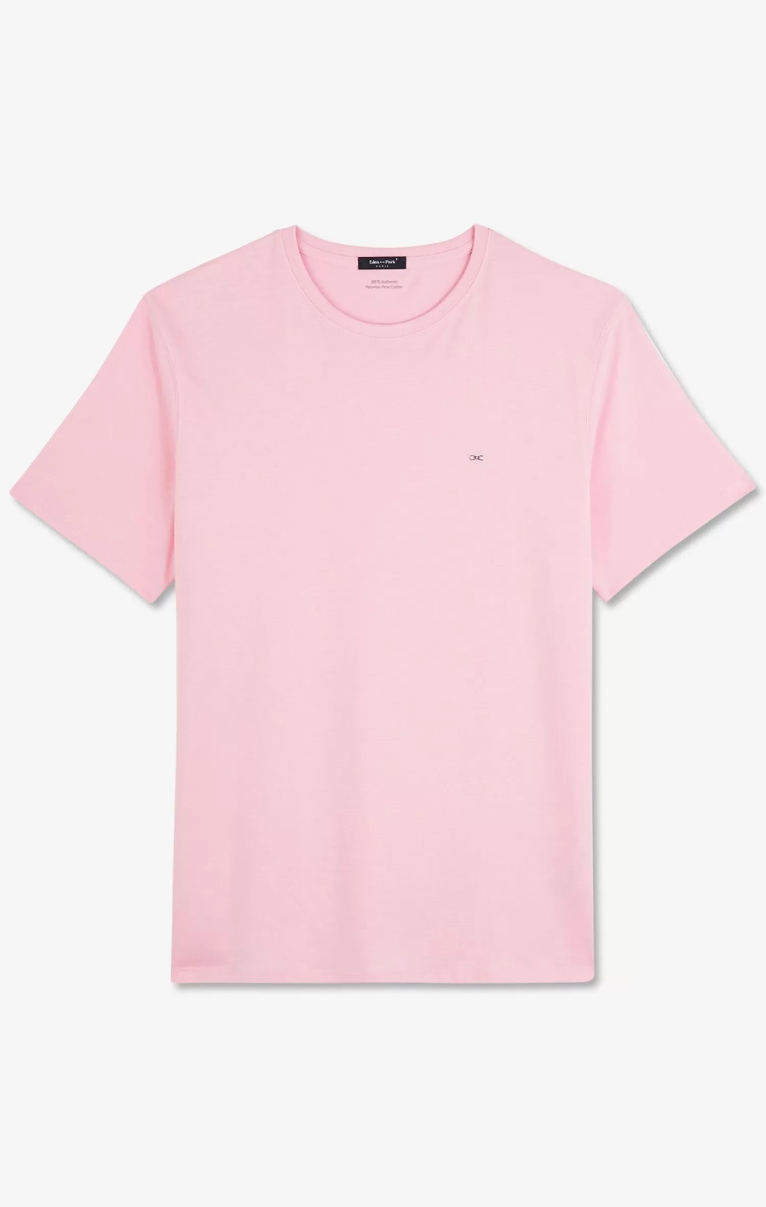 Eden Park Crew neck pink pima cotton t-shirt< T-shirts
