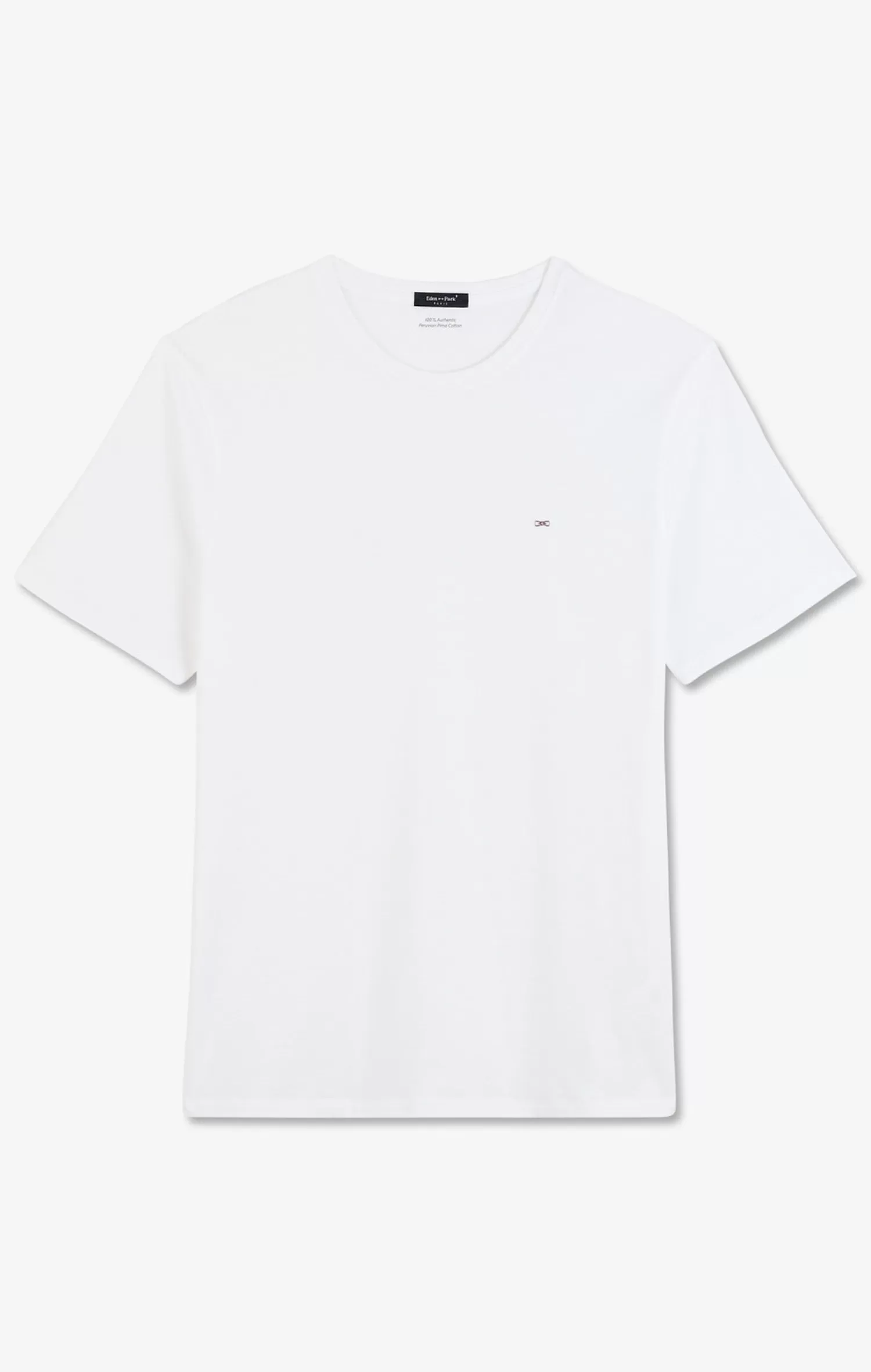 Eden Park Crew neck white light pima cotton t-shirt< T-shirts