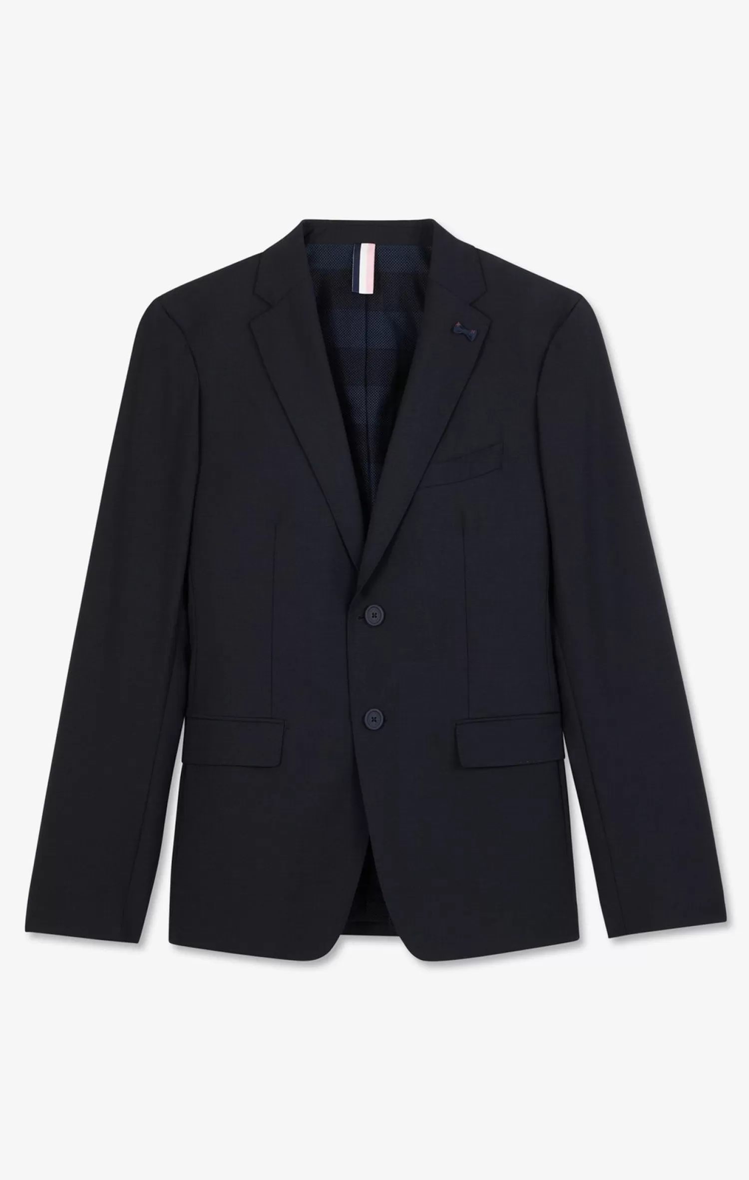 Eden Park Dark blue blazer with embossed bow detail< Jackets And Suits